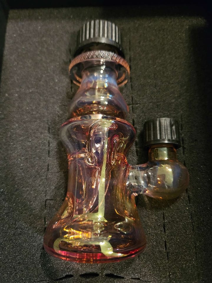 NEW* 6.25" Bottle Rig,Gold Fumed,Dual Uptake Recycler!! With hardcase!