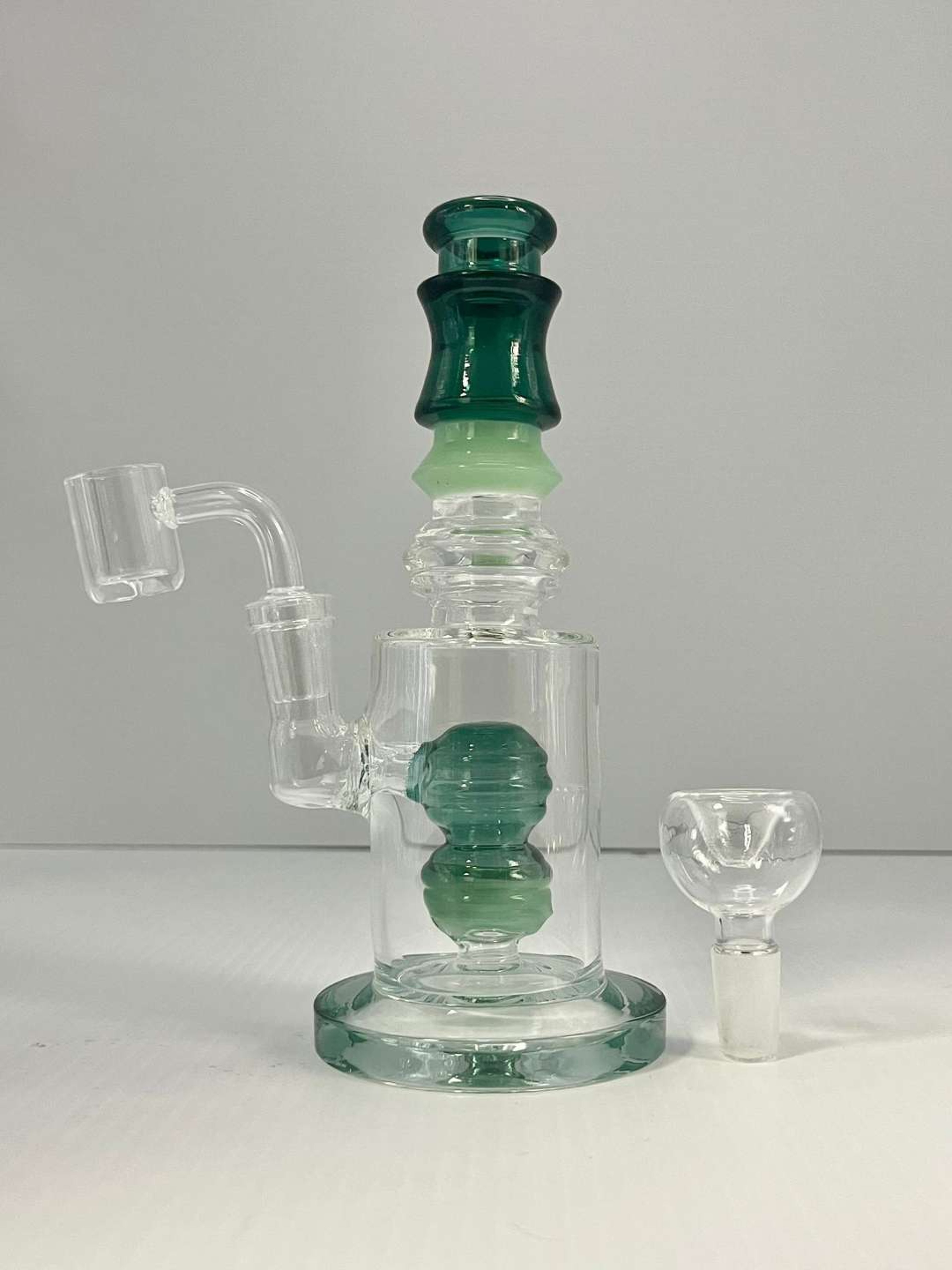 Dark Green and Transparent Glass Rig image 0