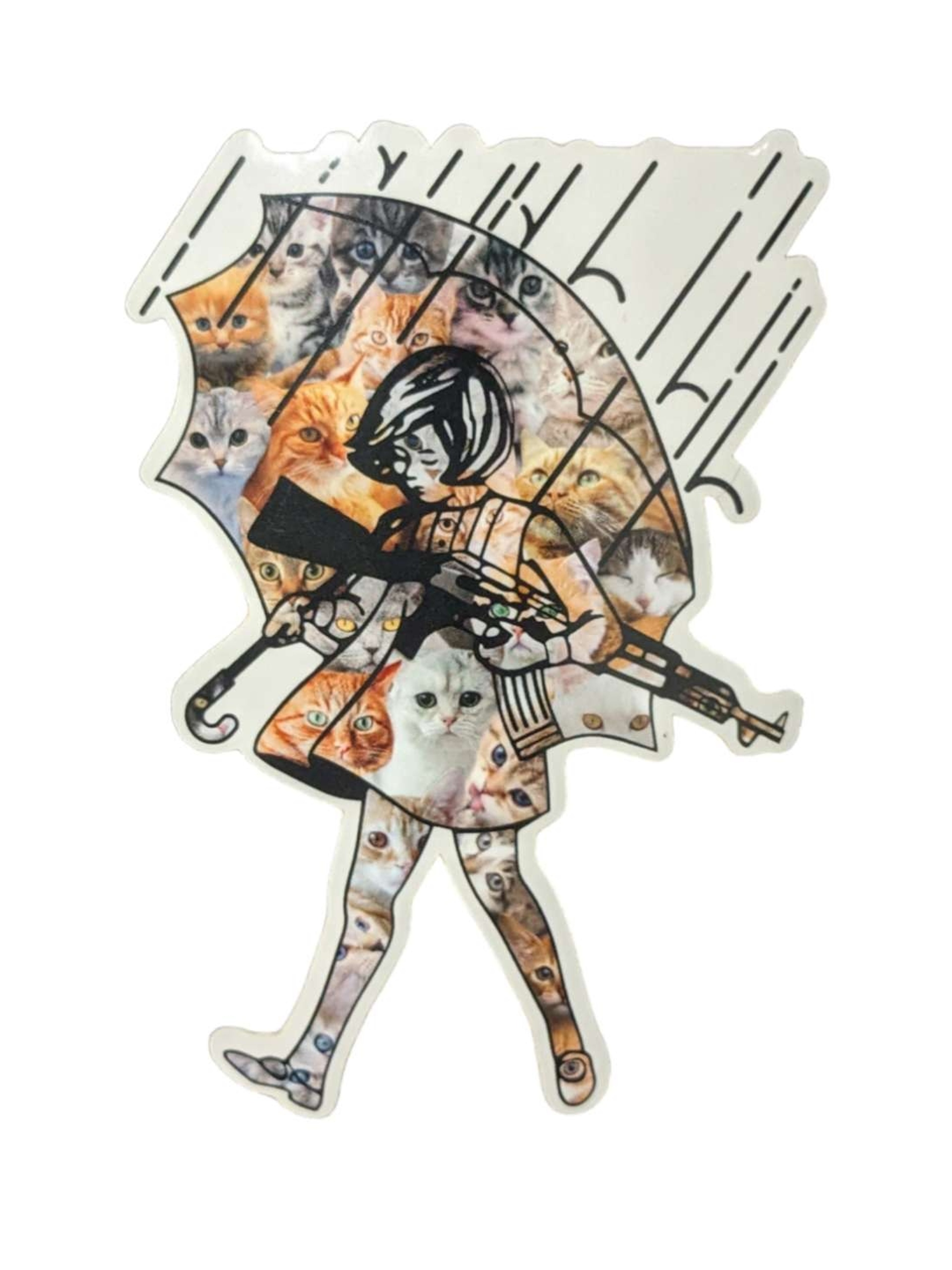 Slinger Caturday Sticker image 0