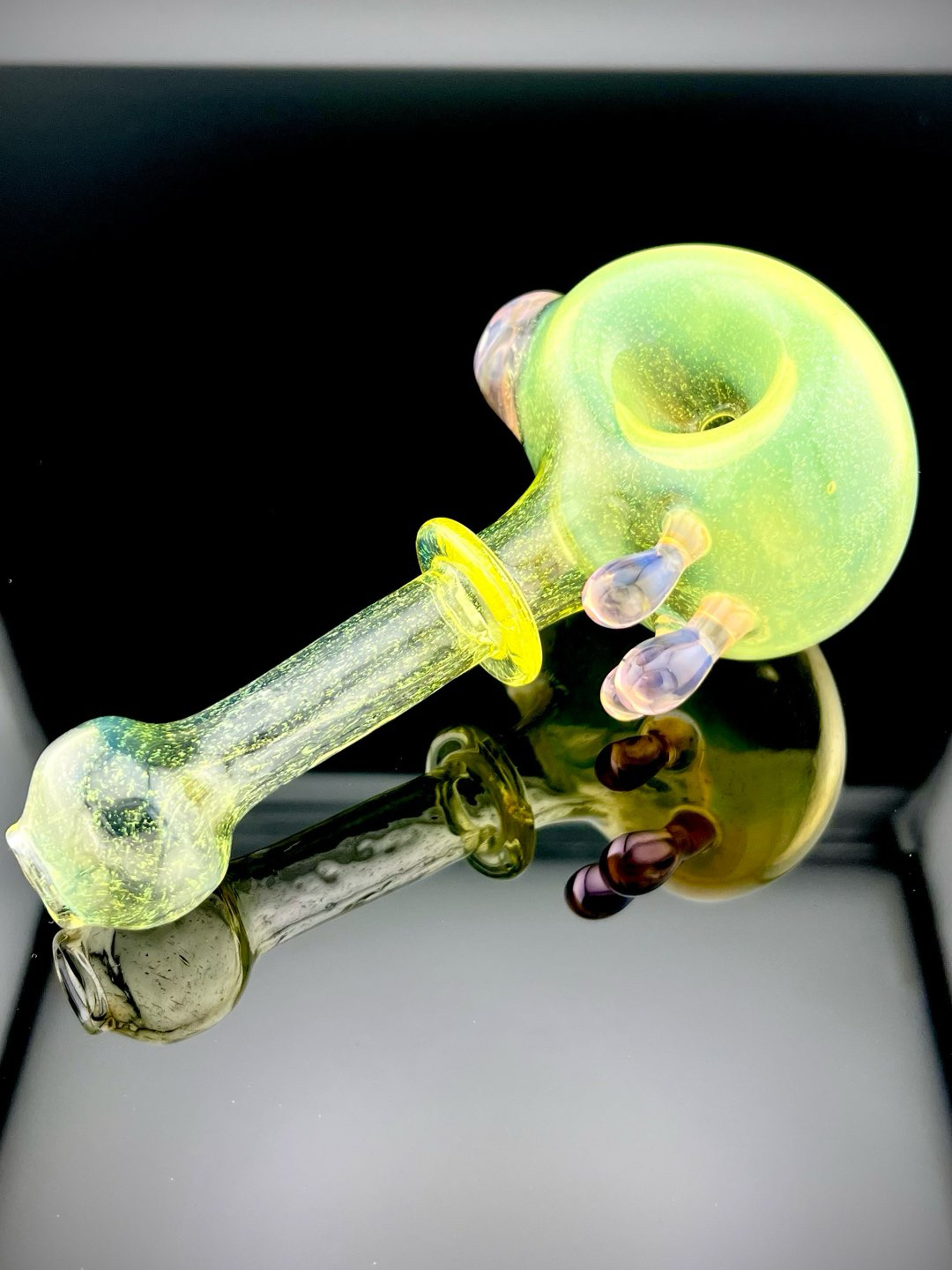 Preview pic of Yellow opal soup spoon made by @hotpizzaglass