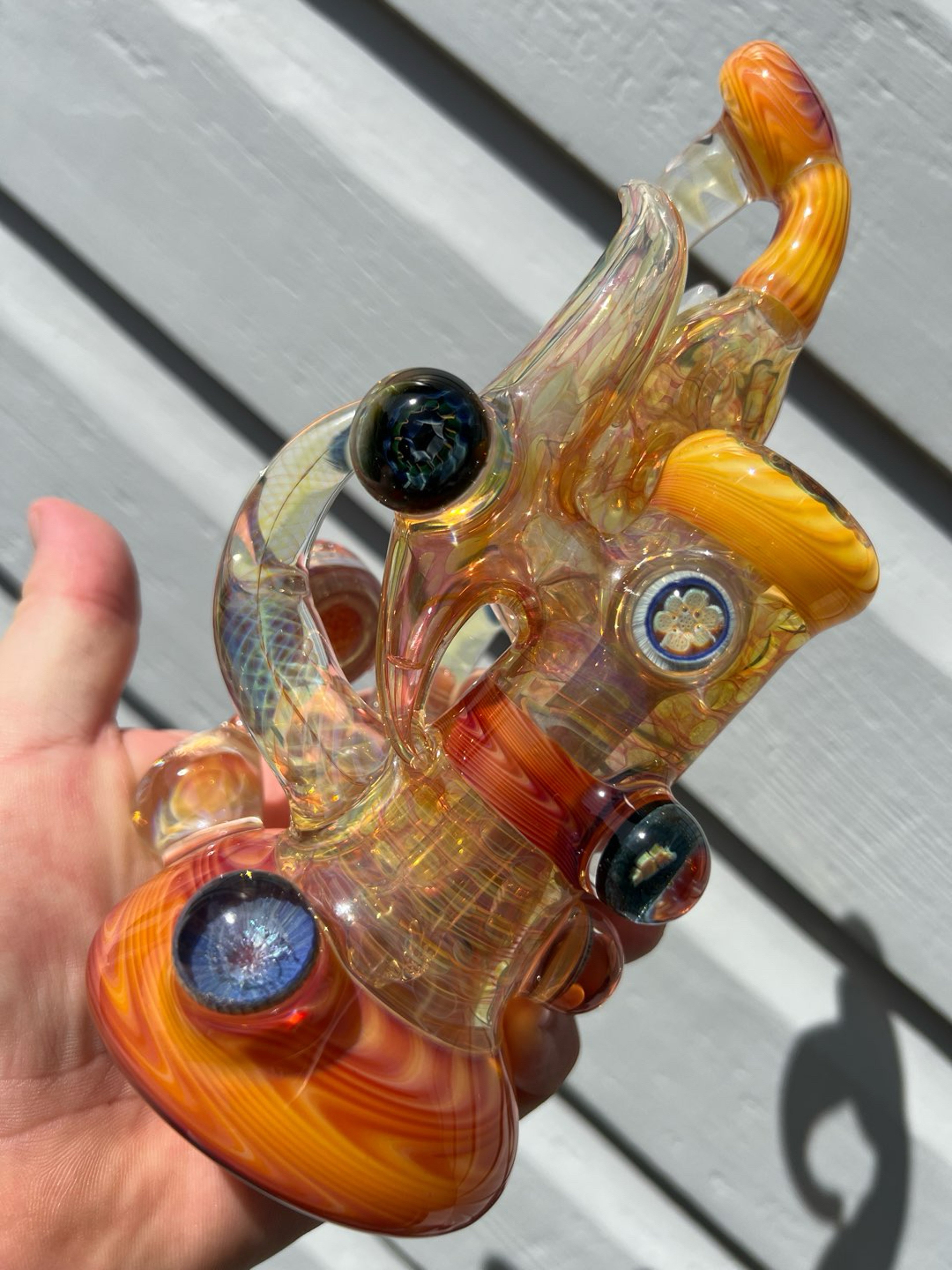 Preview pic of Jason Lee X Stress Less (Kevin Nail) 2014 Bubbler/Jar/Pendy set.