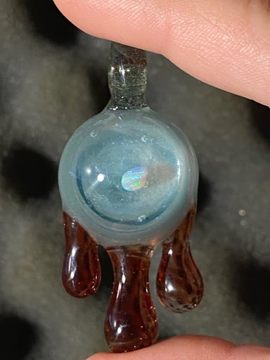 Preview pic of Blue and Red Opal Drip Pendant