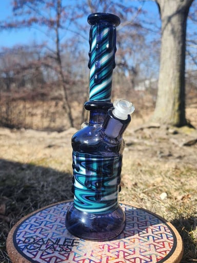 Preview pic of Psychadelic Blue and Purple Heady Rig with Opal