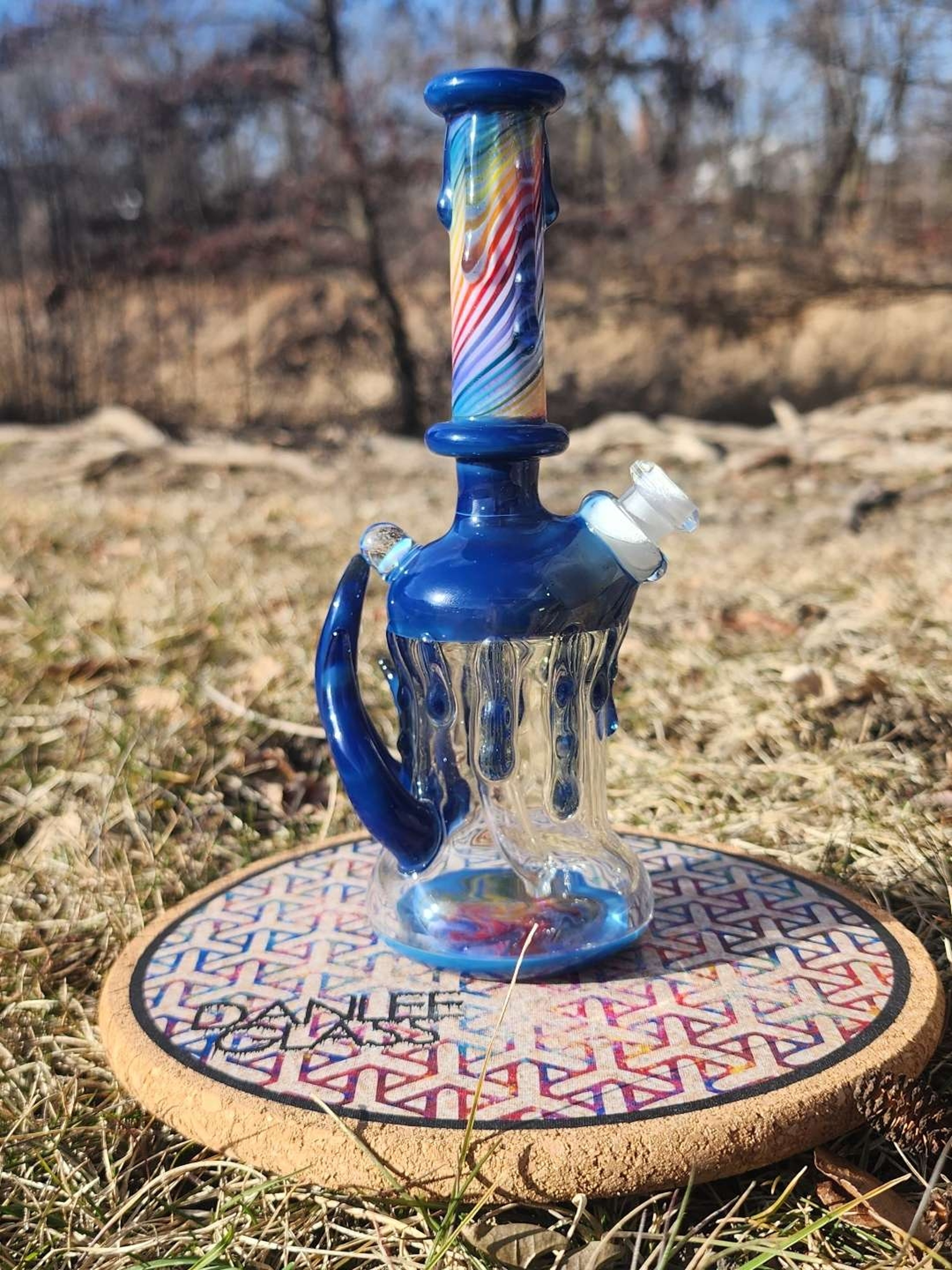Preview pic of Royal Blue Raindbow Heady Rig with Opal