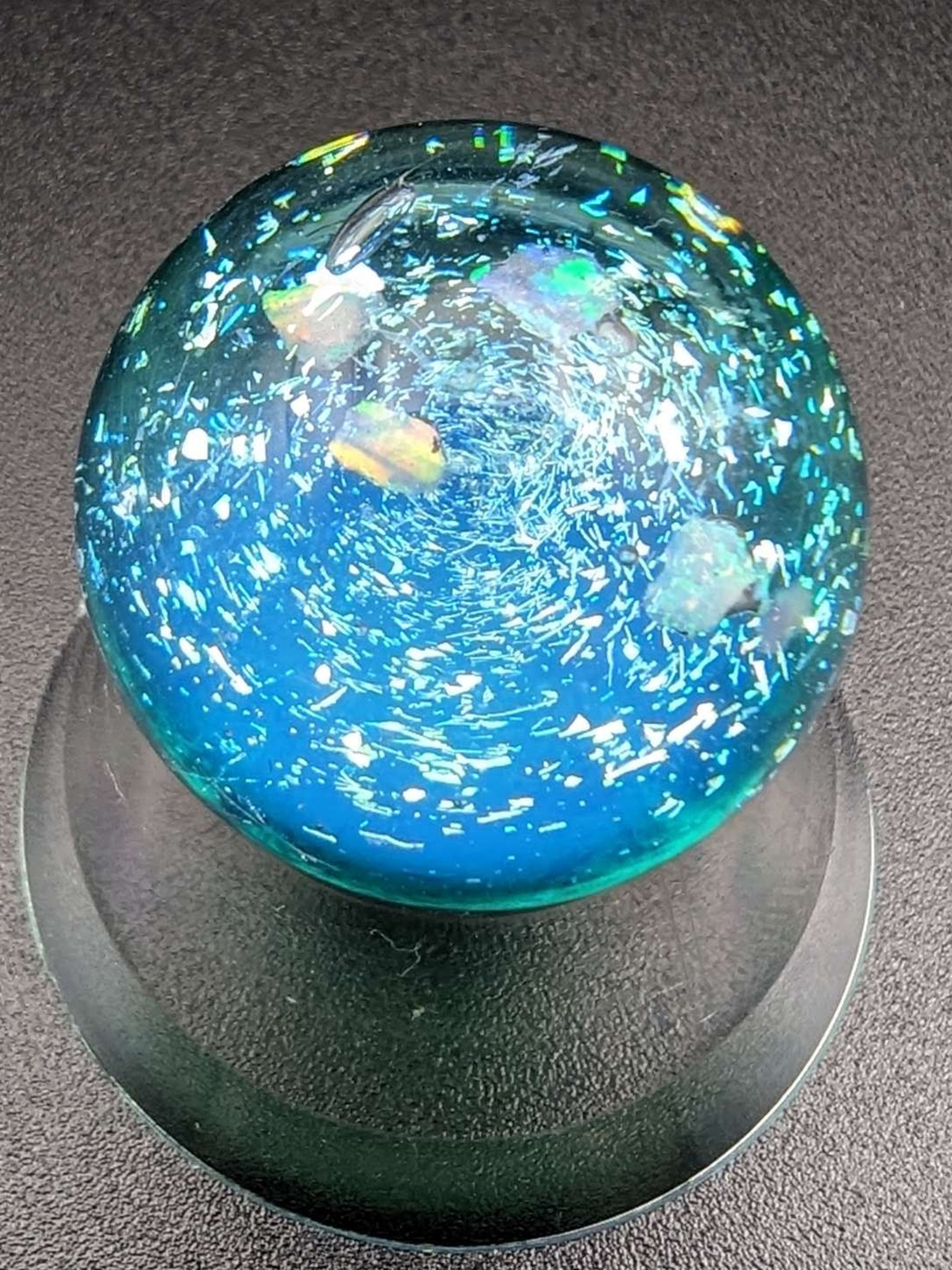 Preview pic of Dichroic and opal marble with meta backing