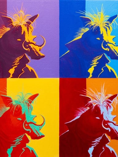 Preview pic of “Andy Warthog No. 2” print by Stephen Wheeler Studio