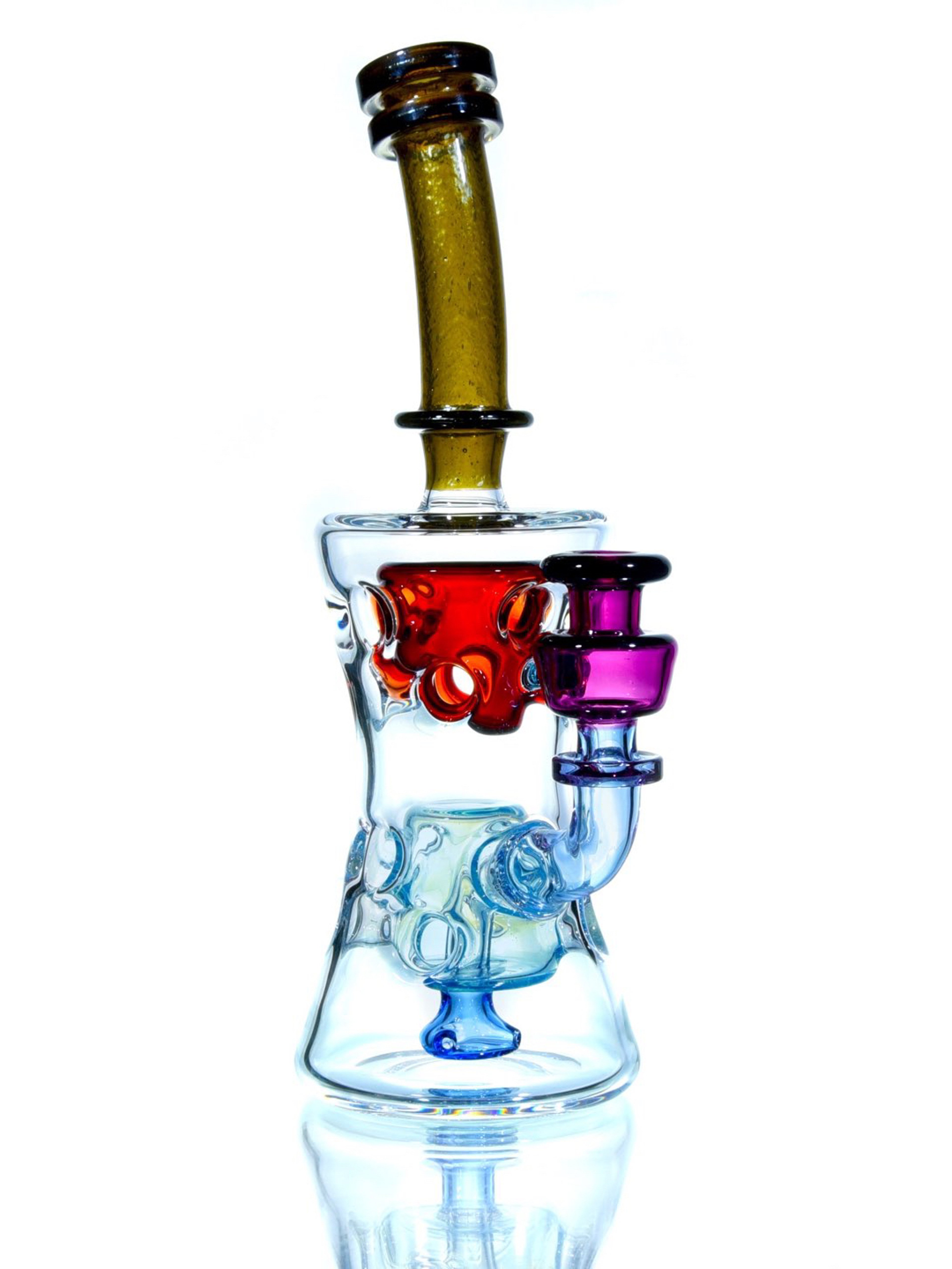 Redtail Glass - Venetian Fab Stack Rig - Multicolor Jellybean - 10mm Female image 0