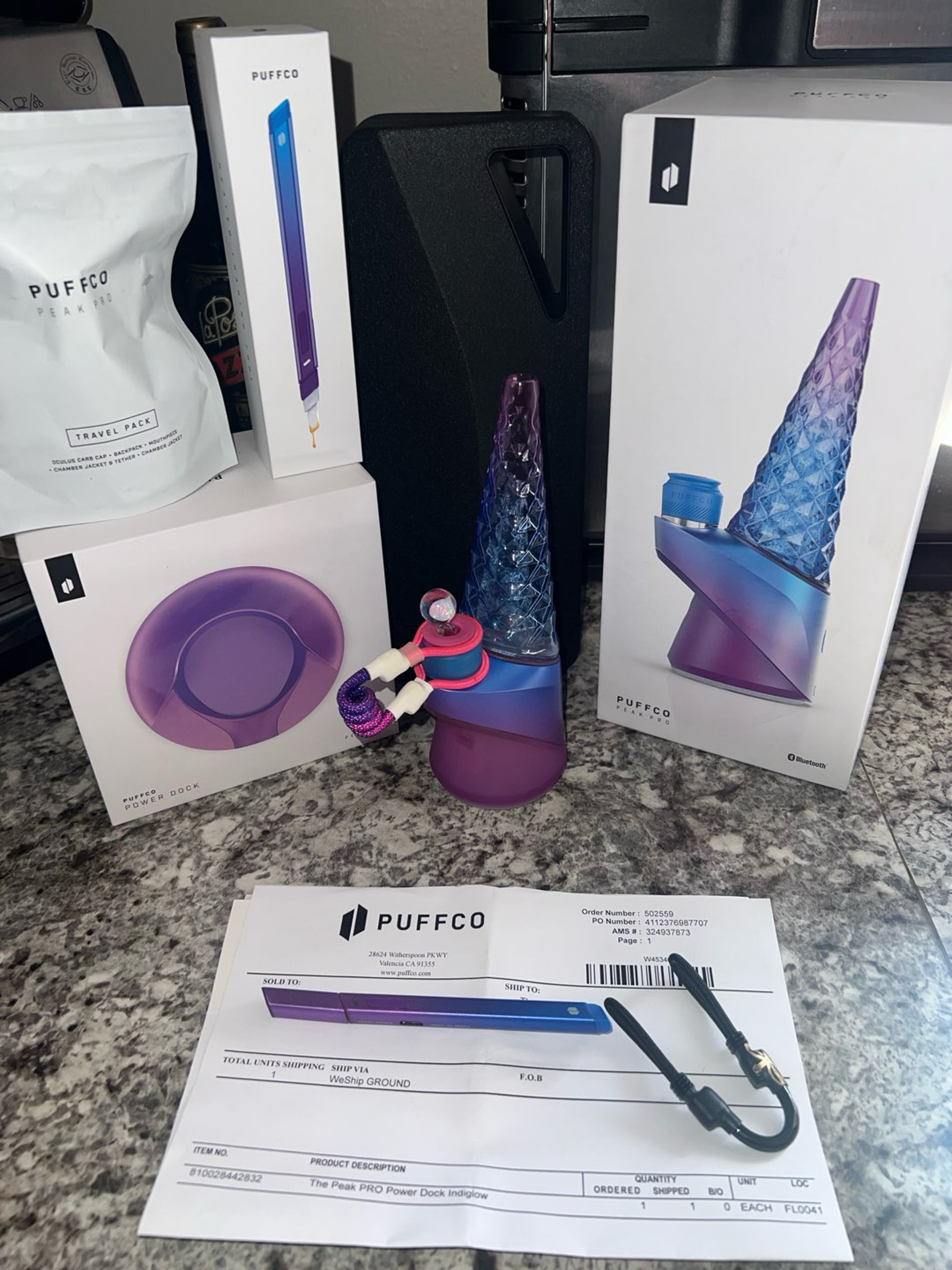 Preview pic of ($500 without cap Puffco Peak LE Indiglow. The entire indiglow collection!