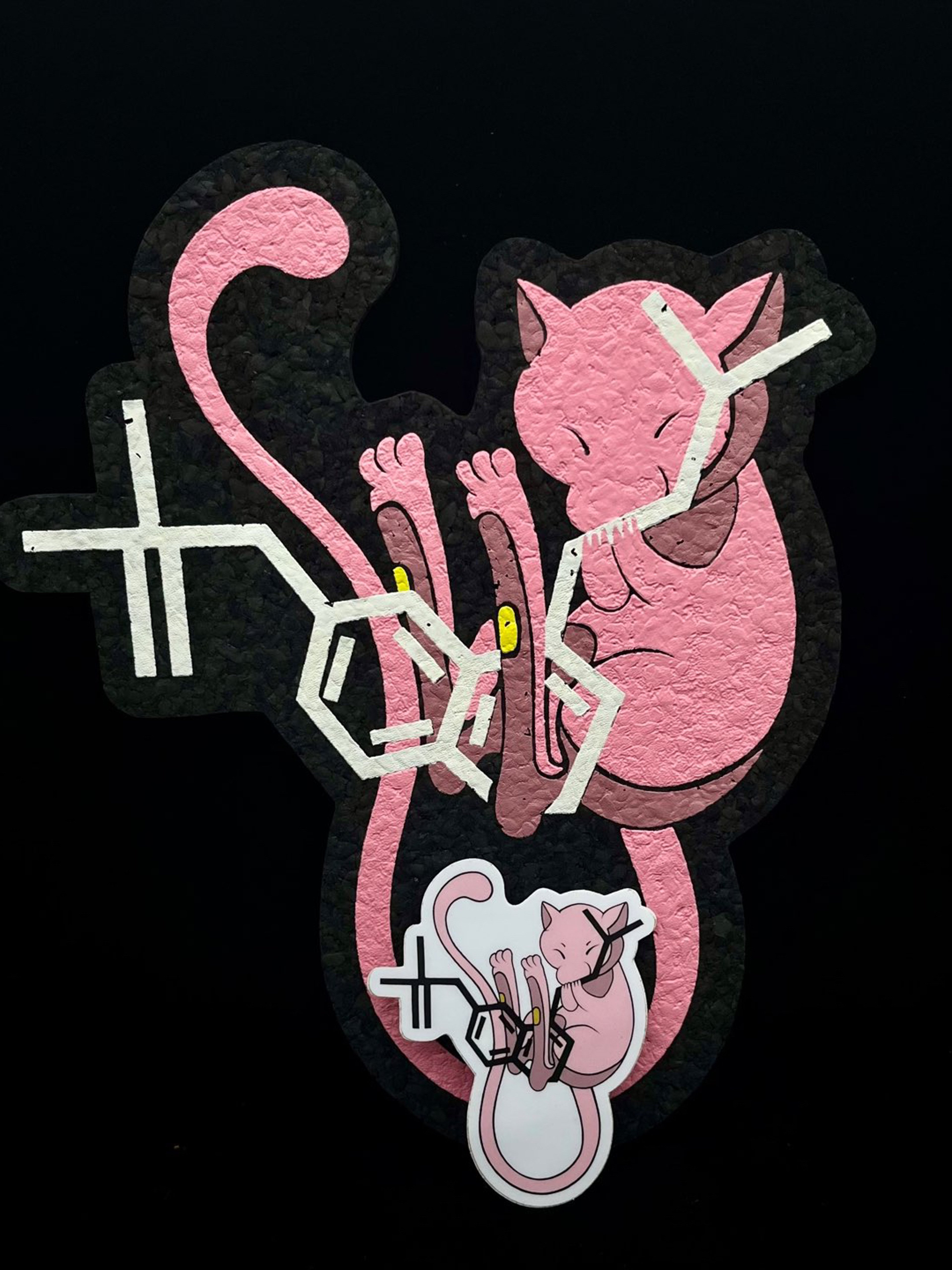 Preview pic of PsilocyMew Mat by The World Is Yours Art x 710 Emporium x Moodmats