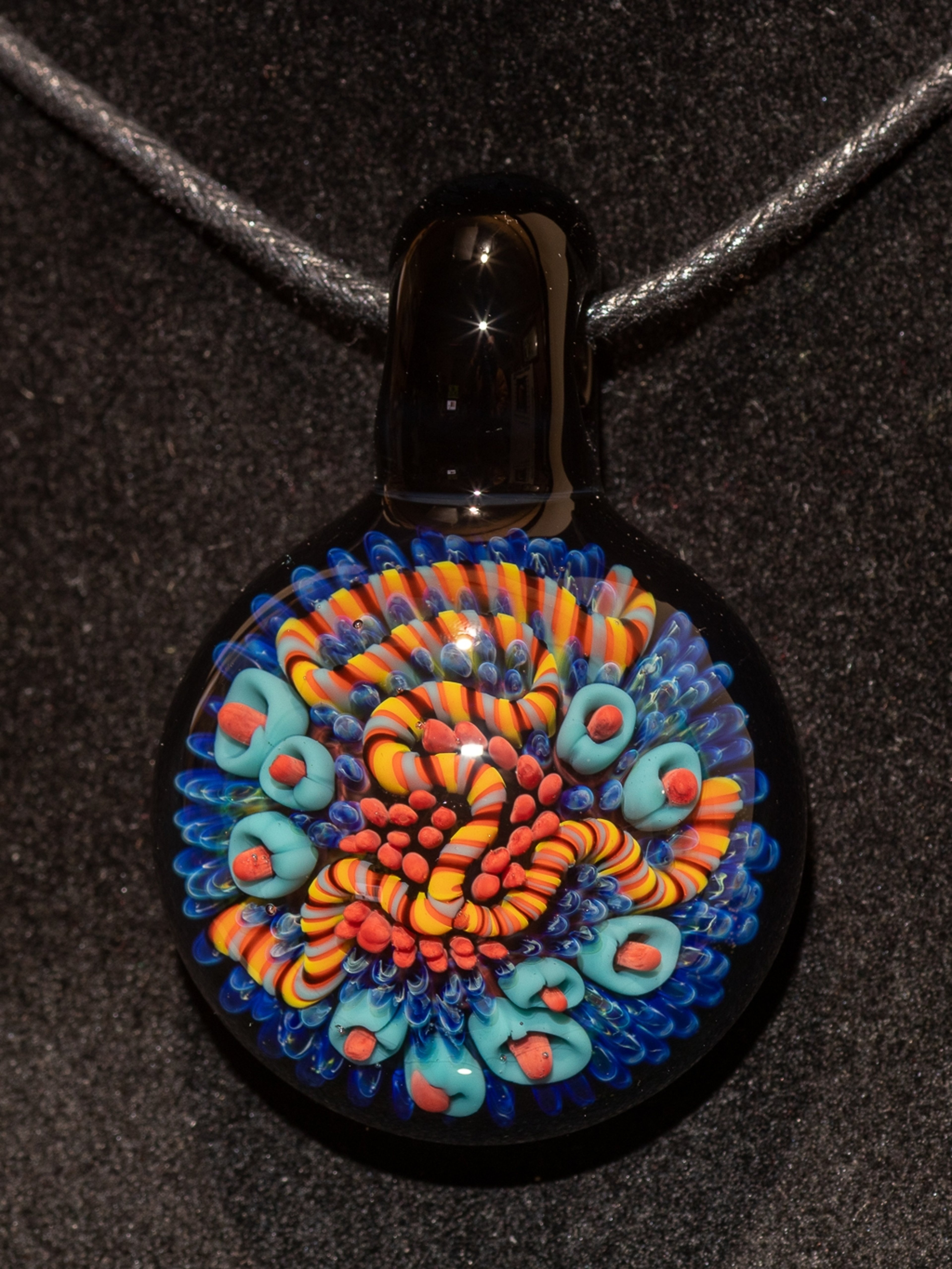 Preview pic of Coral Reef Pendant | Borosilicate Glass Ocean Jewelry | Beach Accessories | Sea Glass Necklace