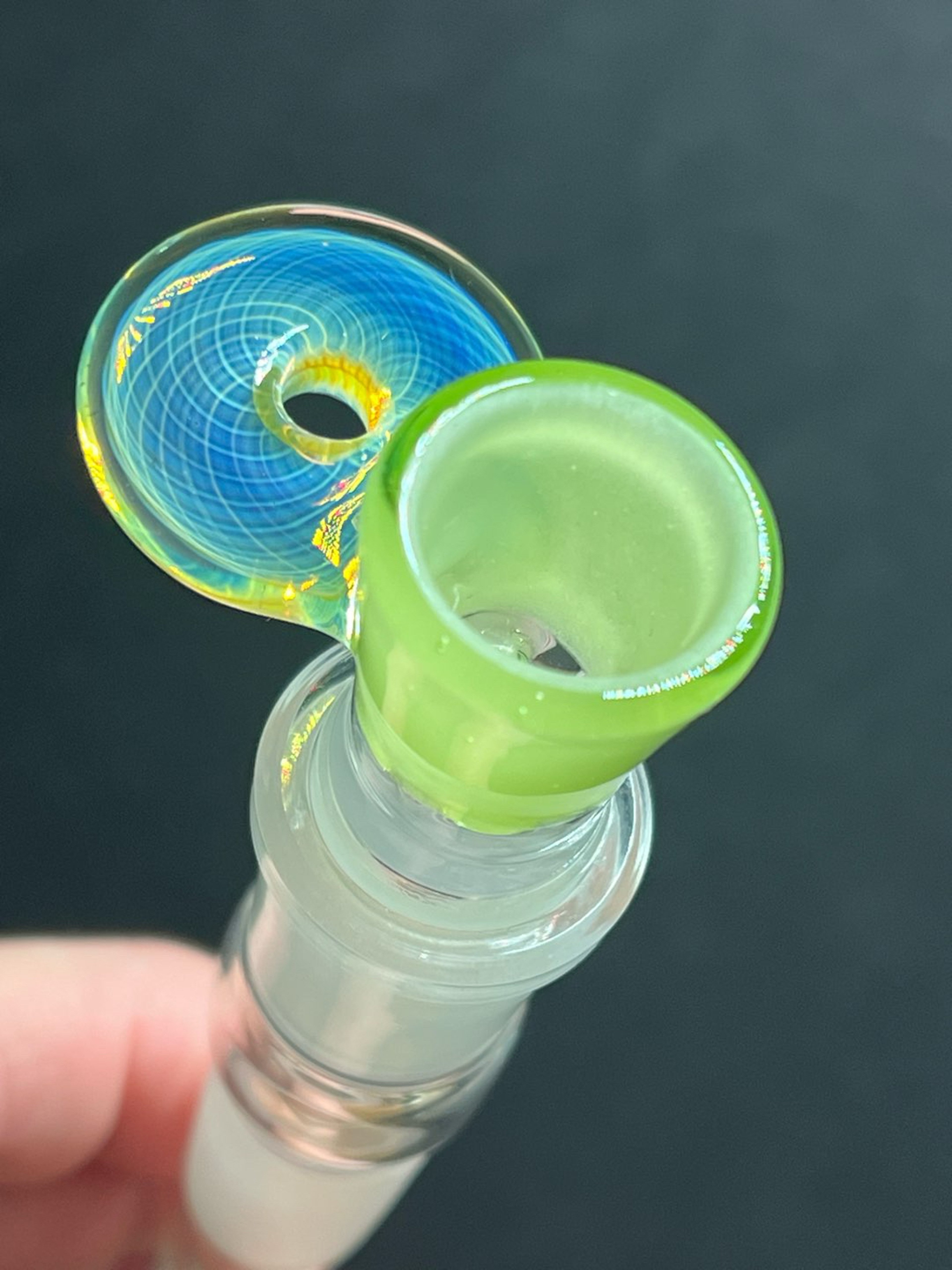 Preview pic of Empirical Glass 18mm 4 hole Opal Lime