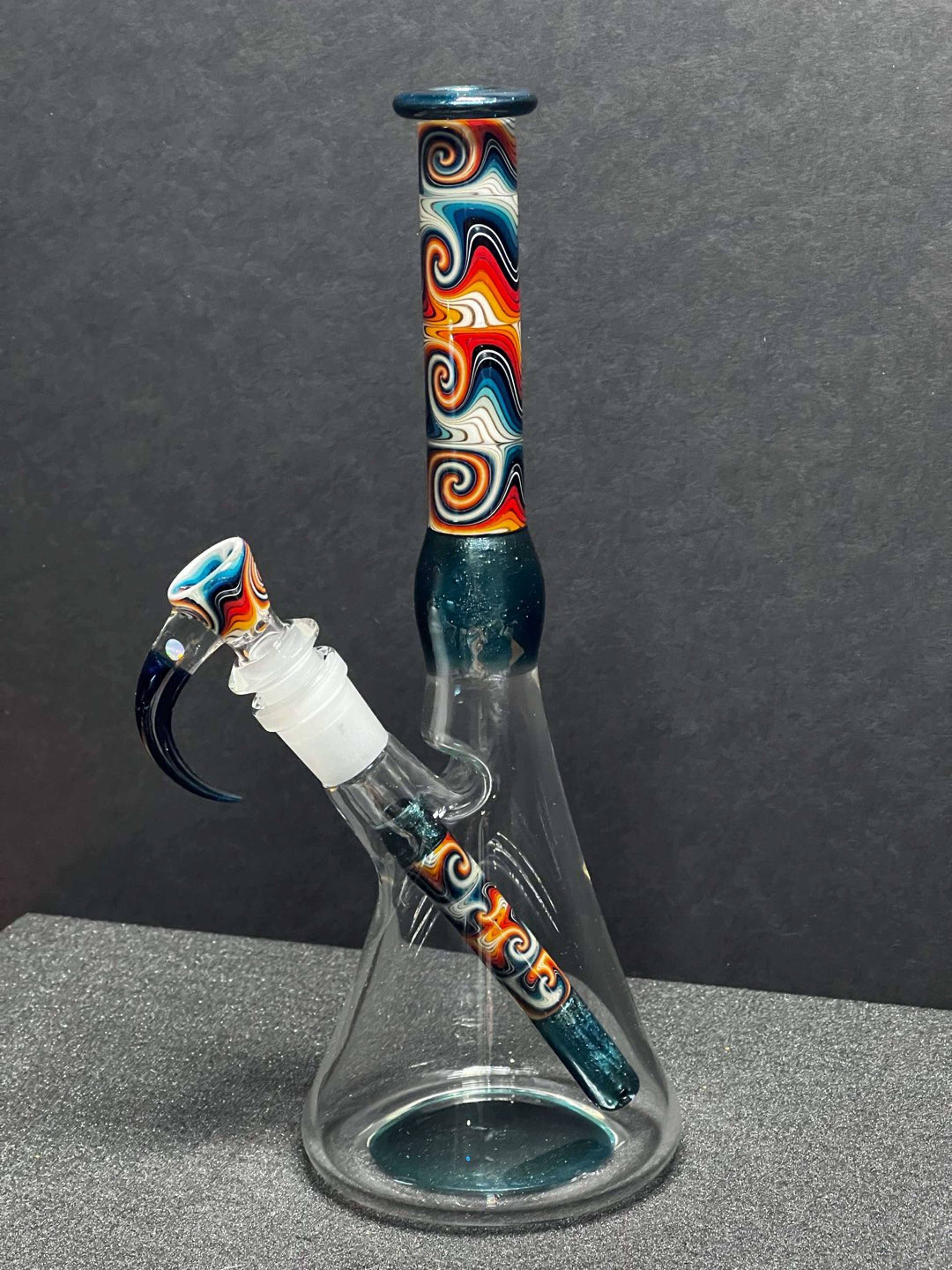 Preview pic of Unity Glassworks Mini Bong 14mm with 3 Hole Slide