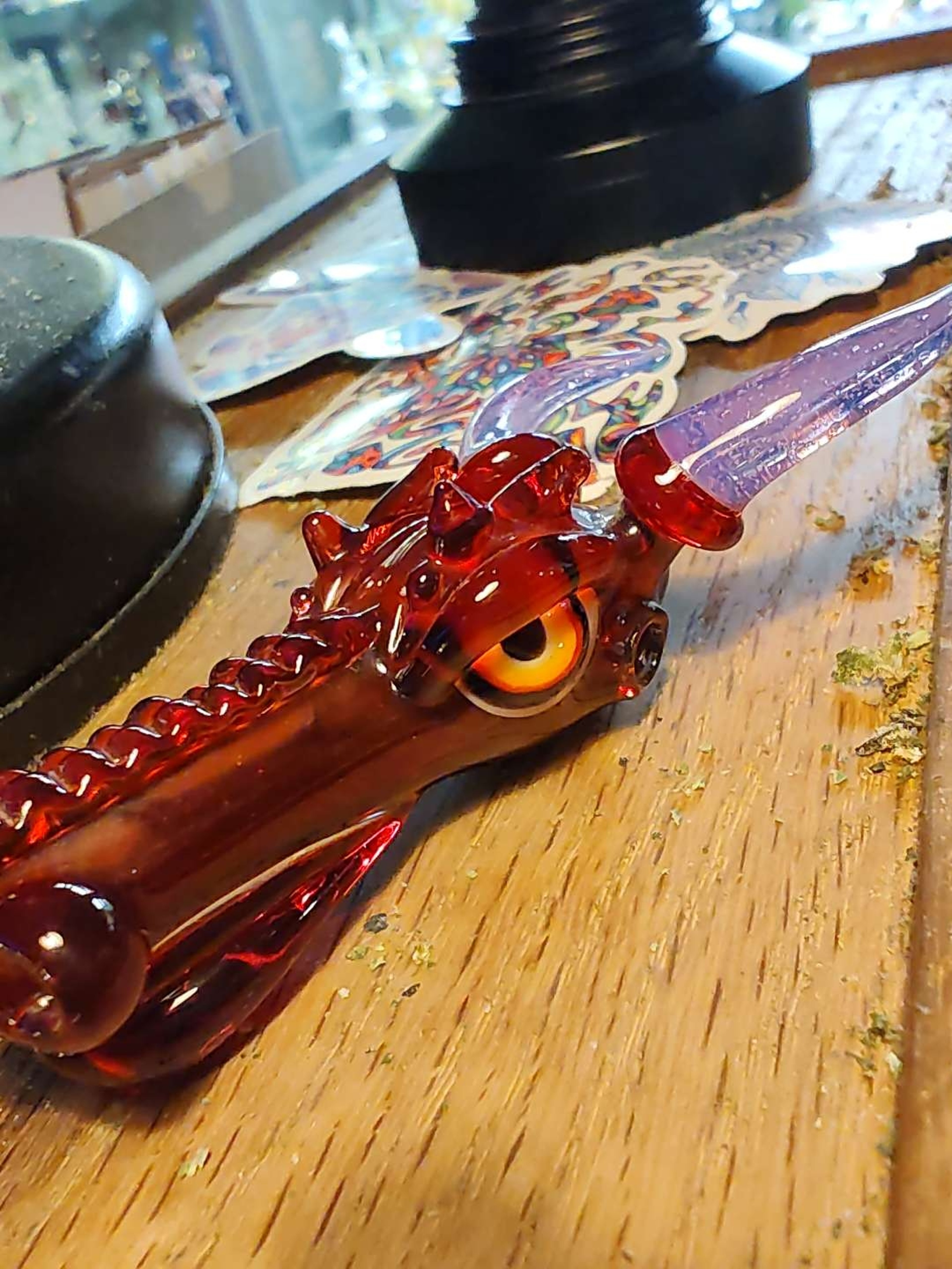 Preview pic of Vintage Fano dragon head pendant. Eye Millie purple slyme horns, ahhhhh!!