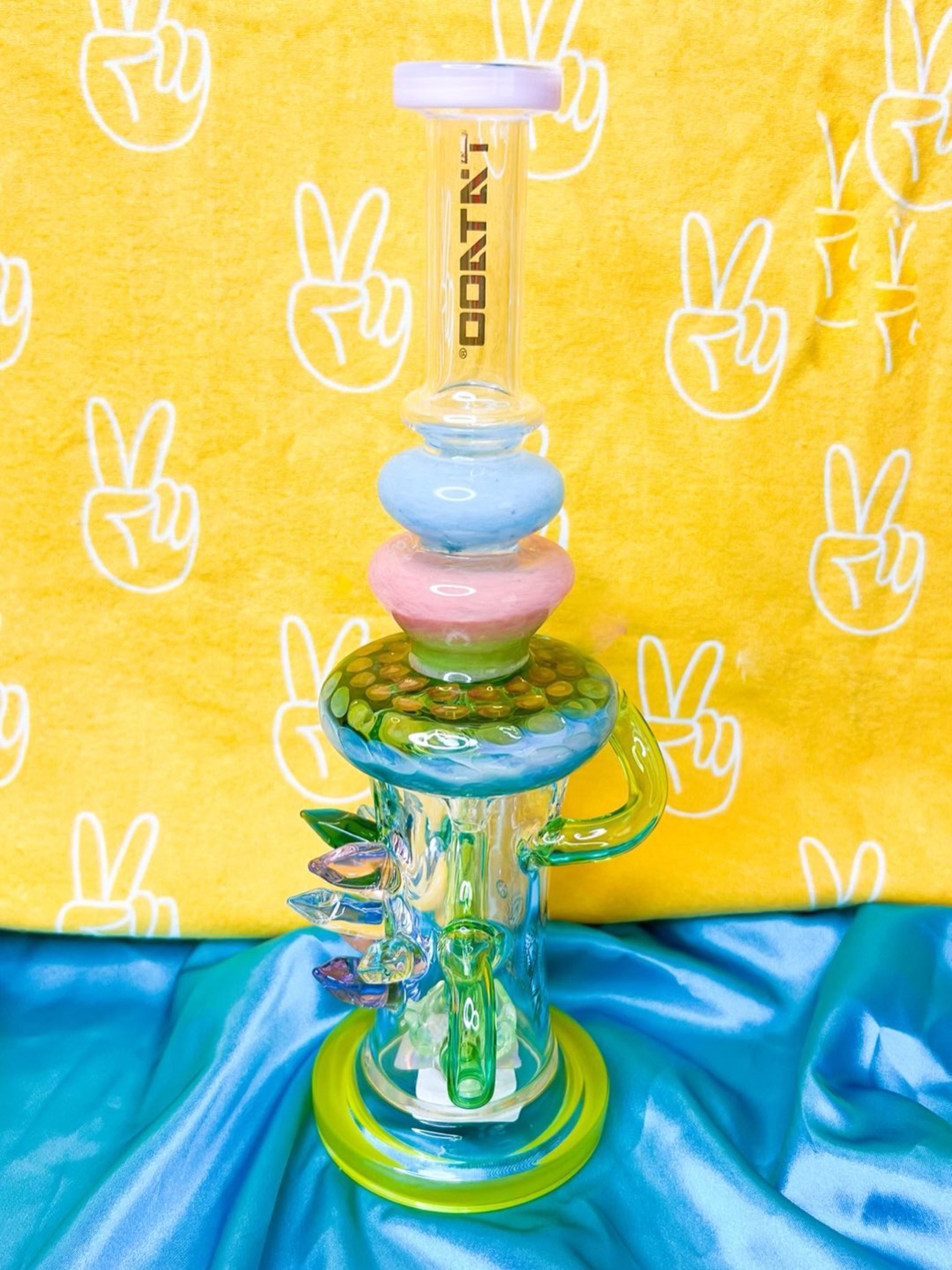 Preview pic of Rainbow Crystal Tattoo 12 inch Recycler