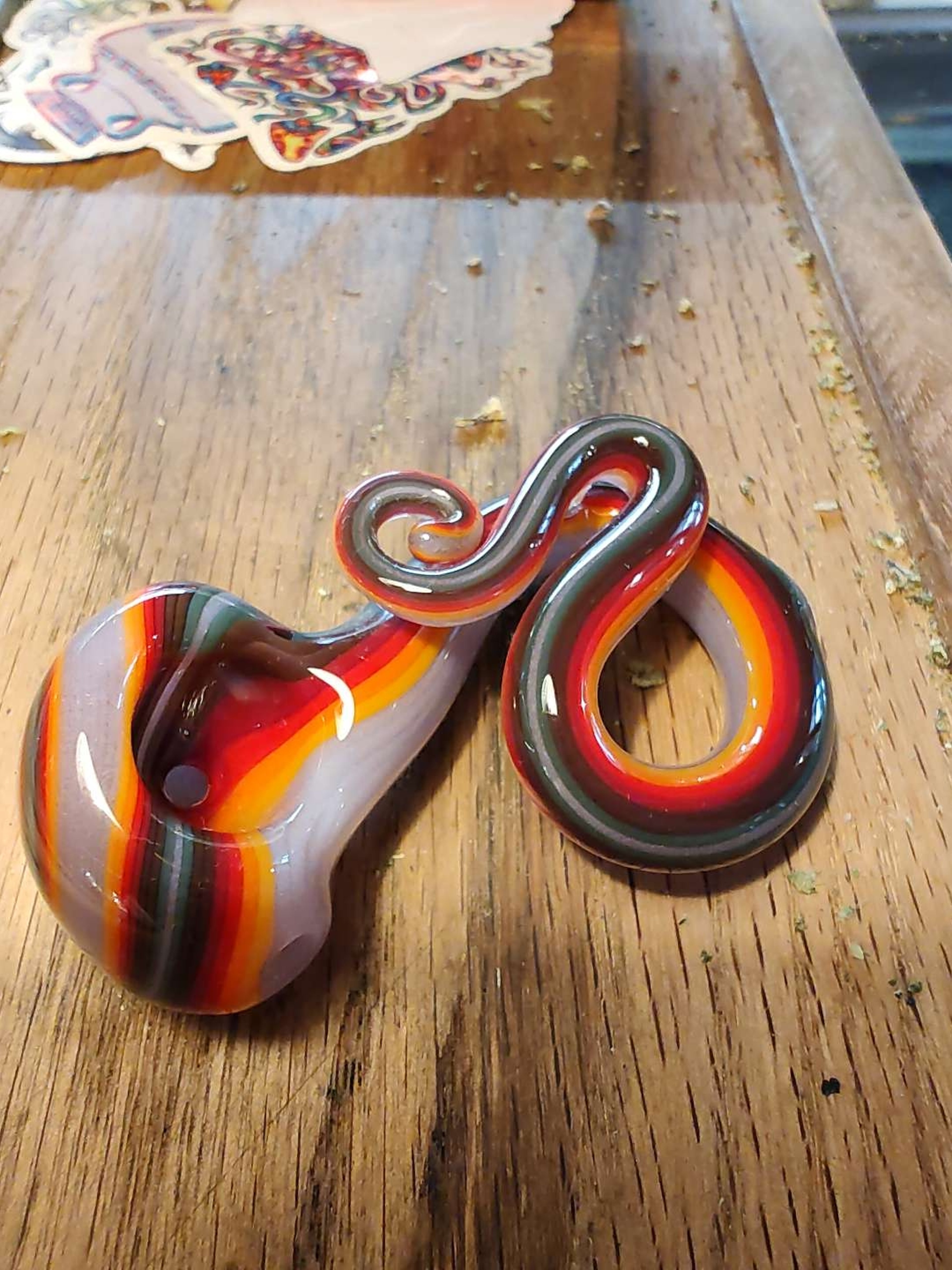 Preview pic of Haha glass small filigree hand pipe bowl