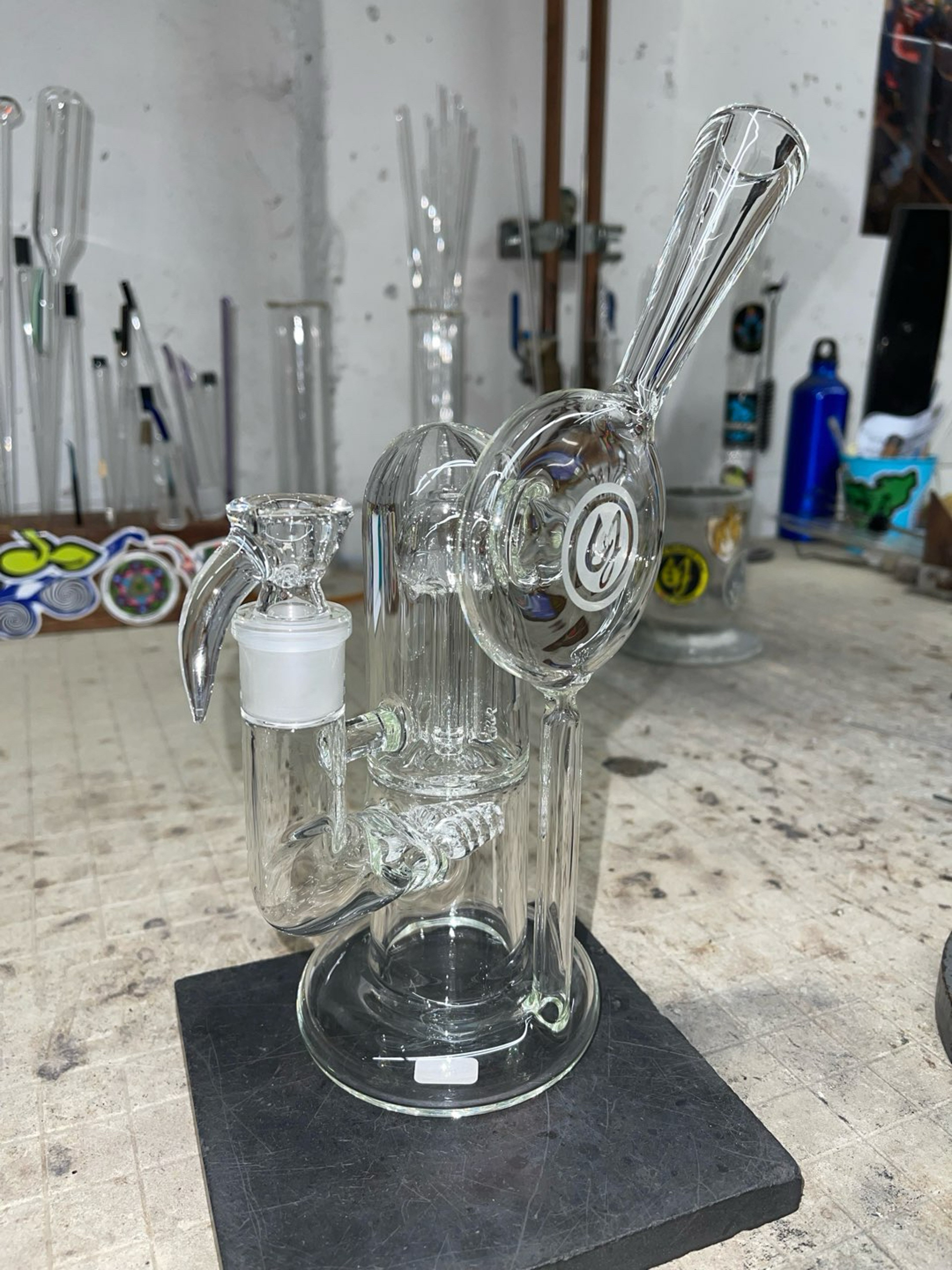 Preview pic of Prototype Double gridded inline to 4 arm perc with drain