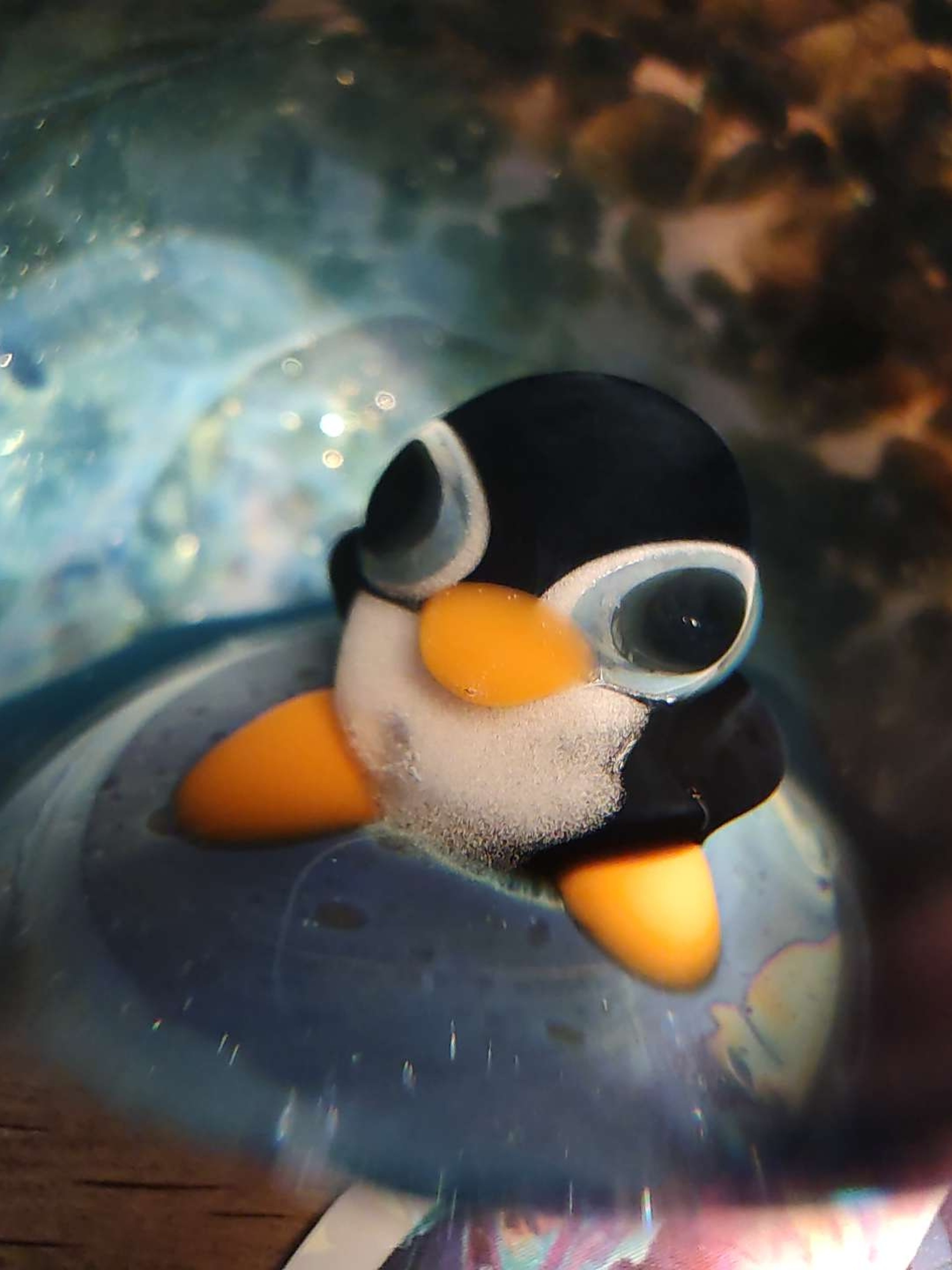 Preview pic of 2012-15 matt Sullivan the mocking penguin. Single feature penguin marble 2.2inch