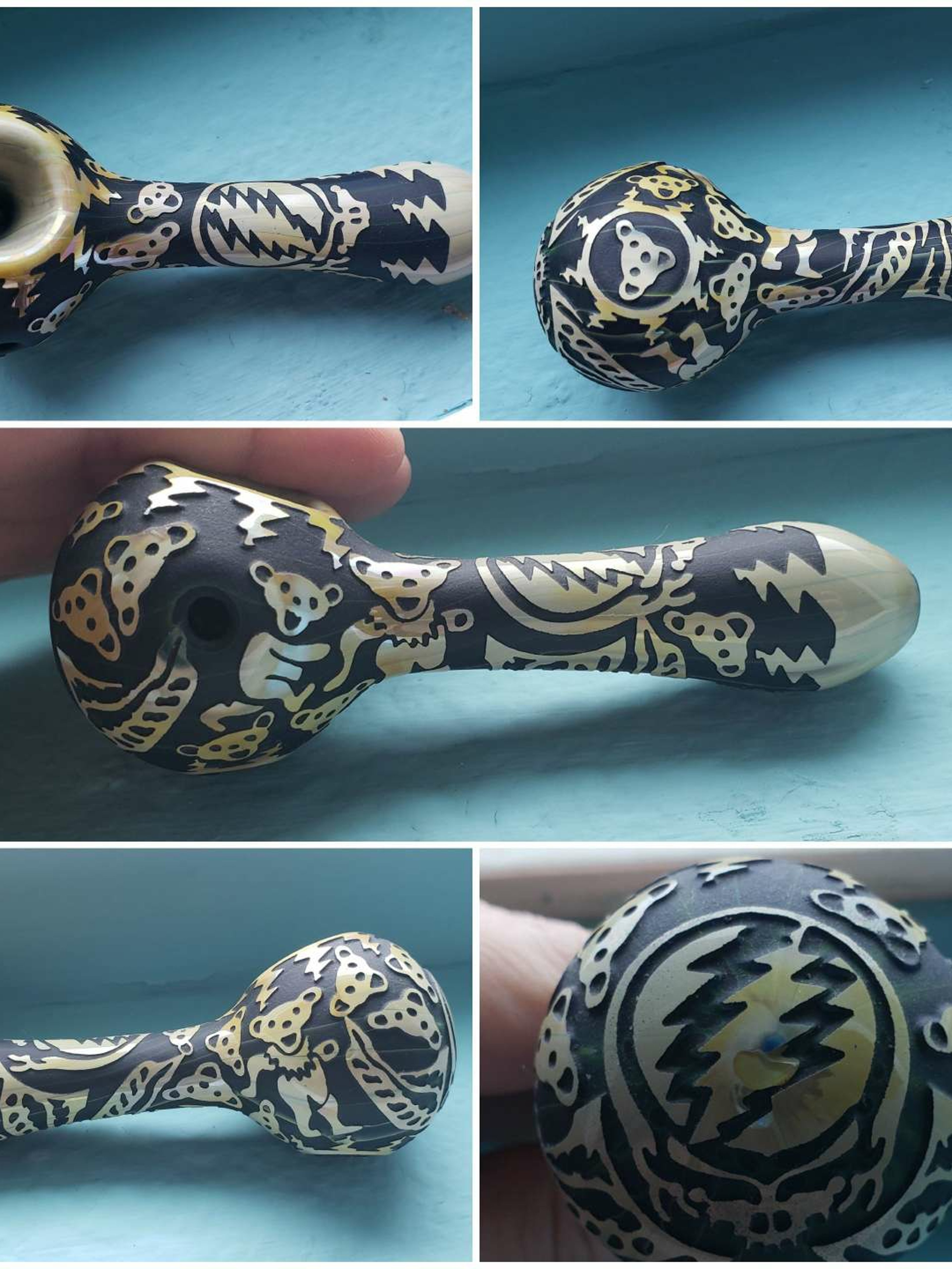 Liberty 503 Grateful Dead Glass Lazer etched Spoon image 0