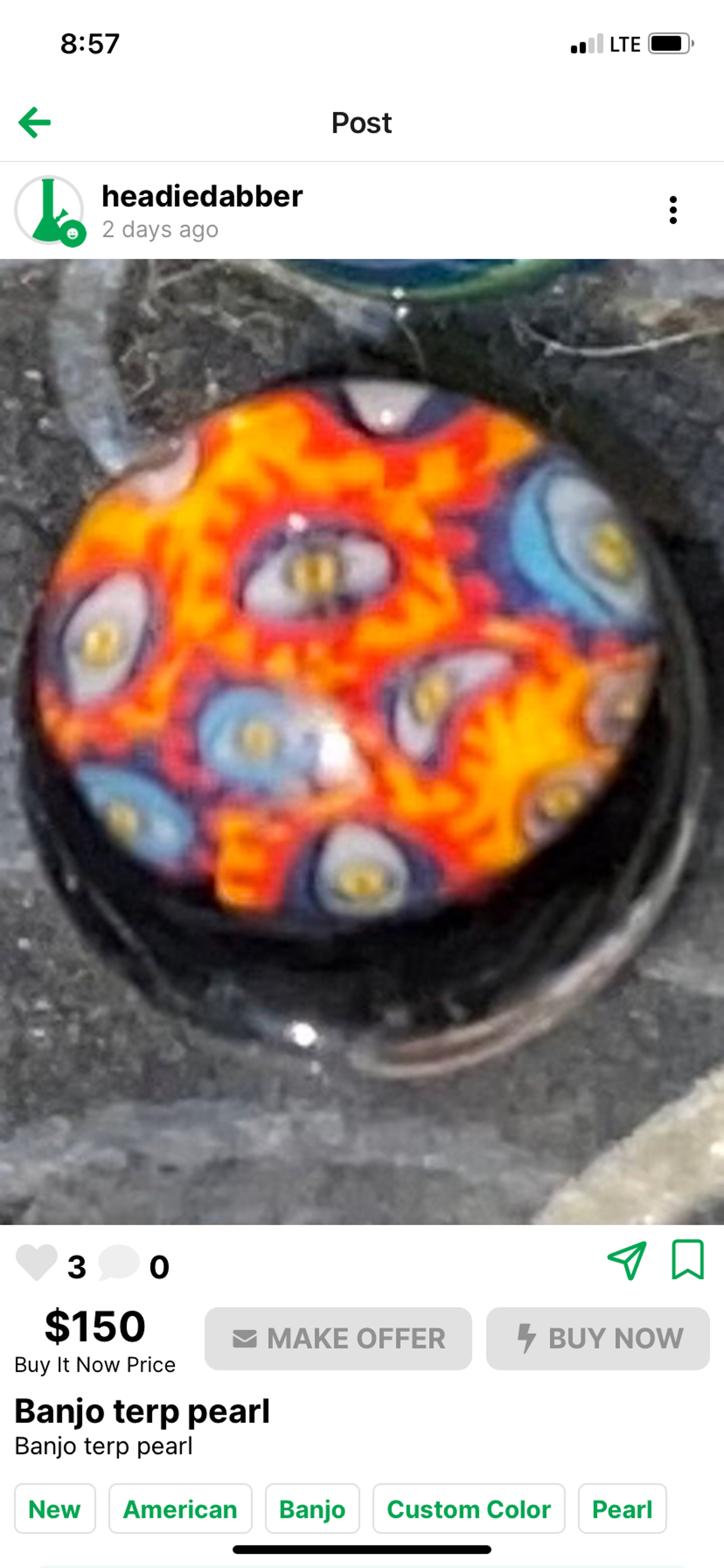 Preview pic of Banjo terp pearl