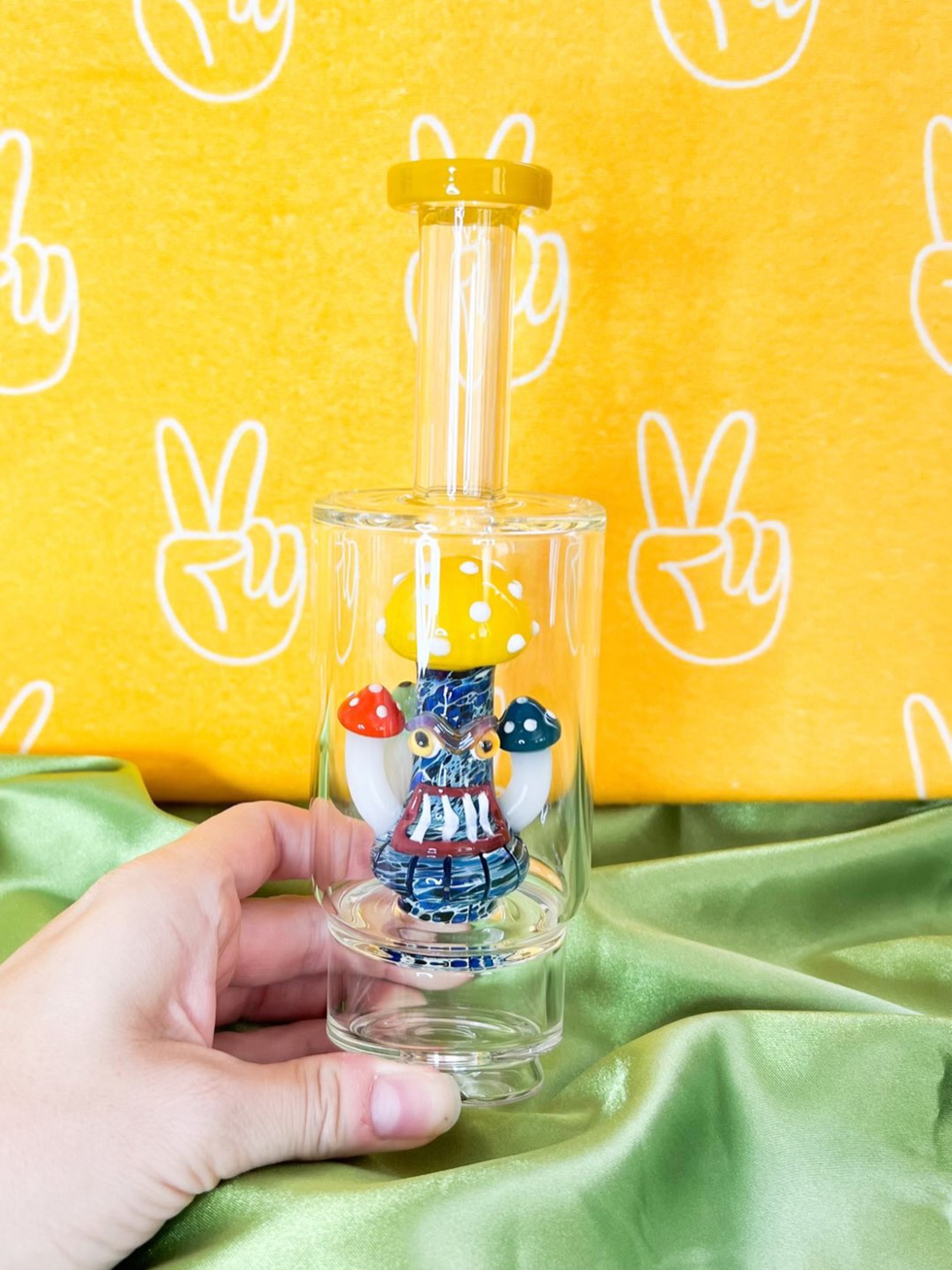 Preview pic of Angry Yellow Mushroom Puffco Peak/Pro Glass Attachment