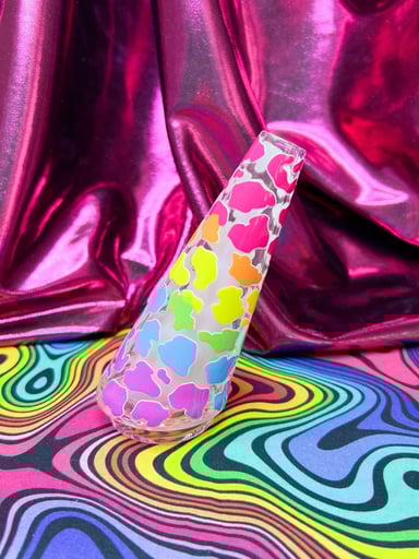 Preview pic of Rainbow Cheetah Print Puffco Glass Replacement