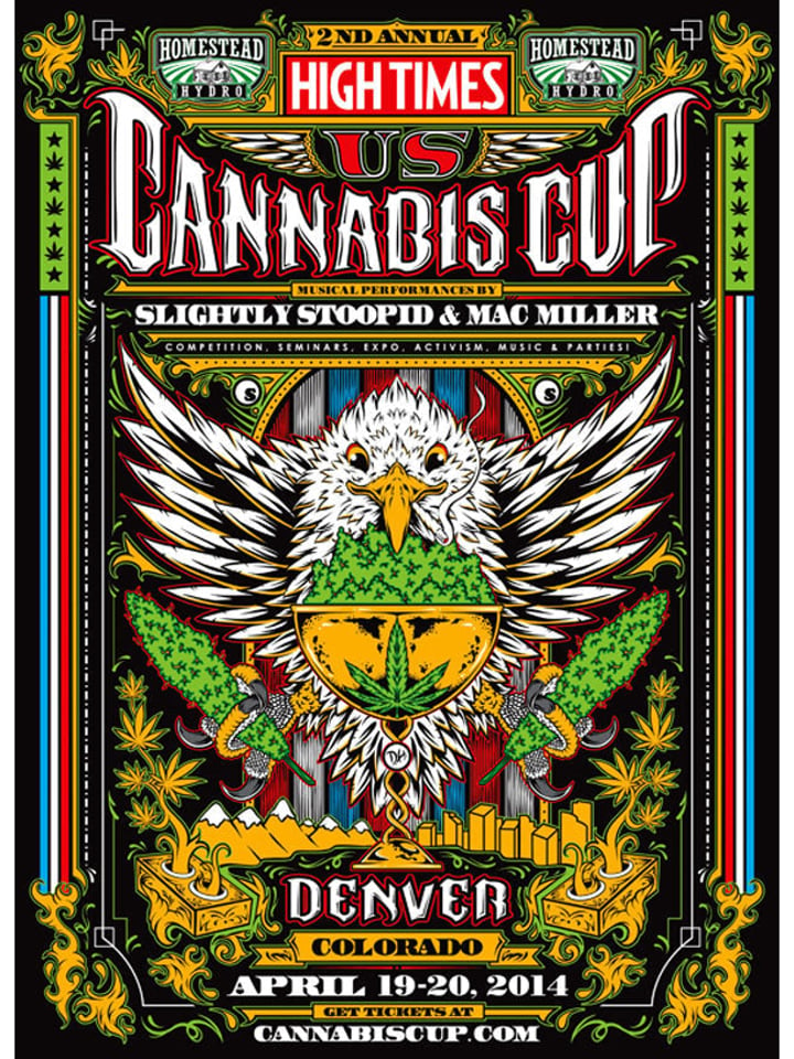 Official High Times 1st Recreational Can***** Cup Denver Print