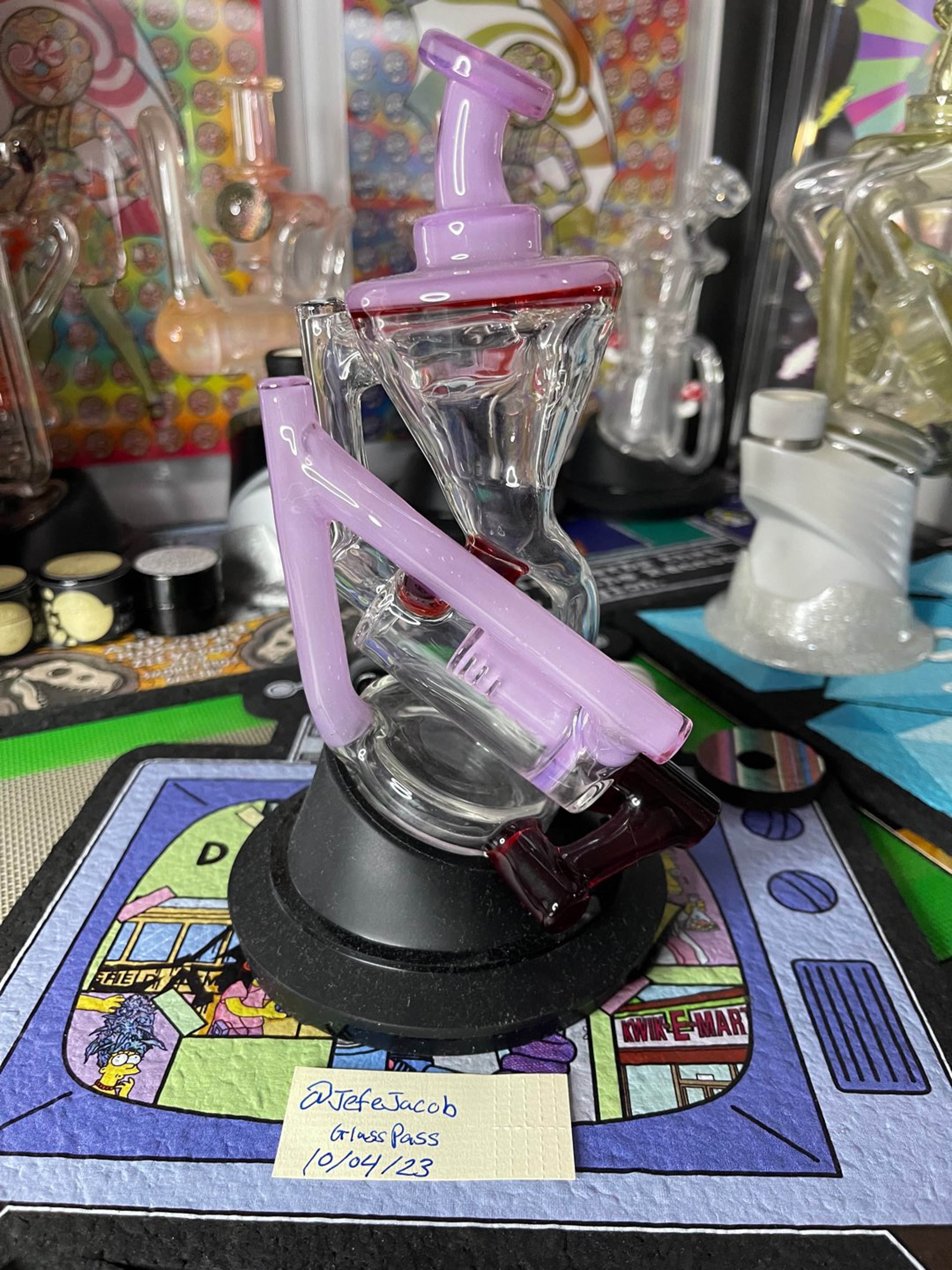 Preview pic of NIB GLASS SINGLE PISTON RECYLERS PUFFCO PEAK ATTATCHMENT GLASS TOP