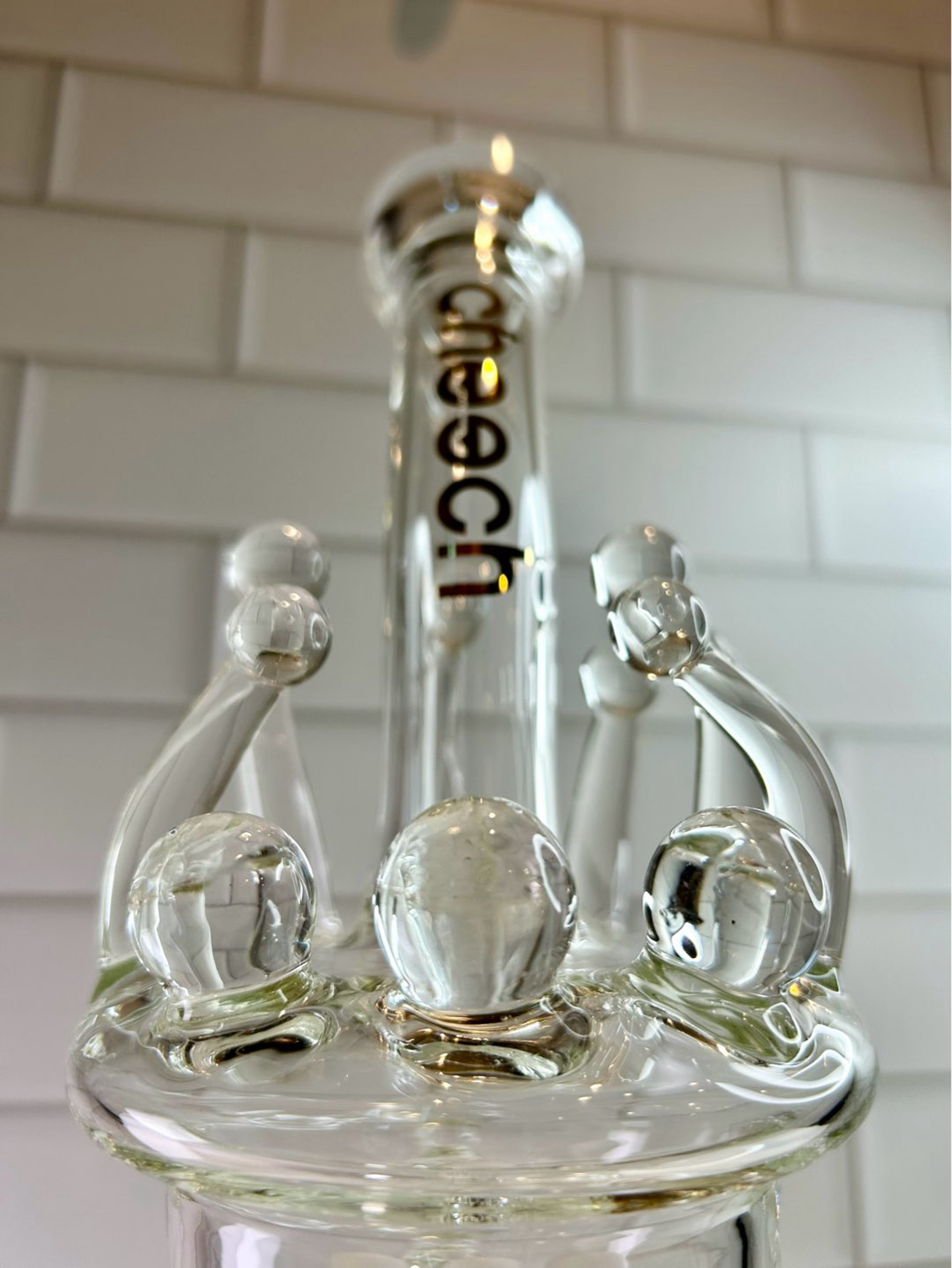 Preview pic of New 11” Cheech Glass Clear Coral Banger Hanger