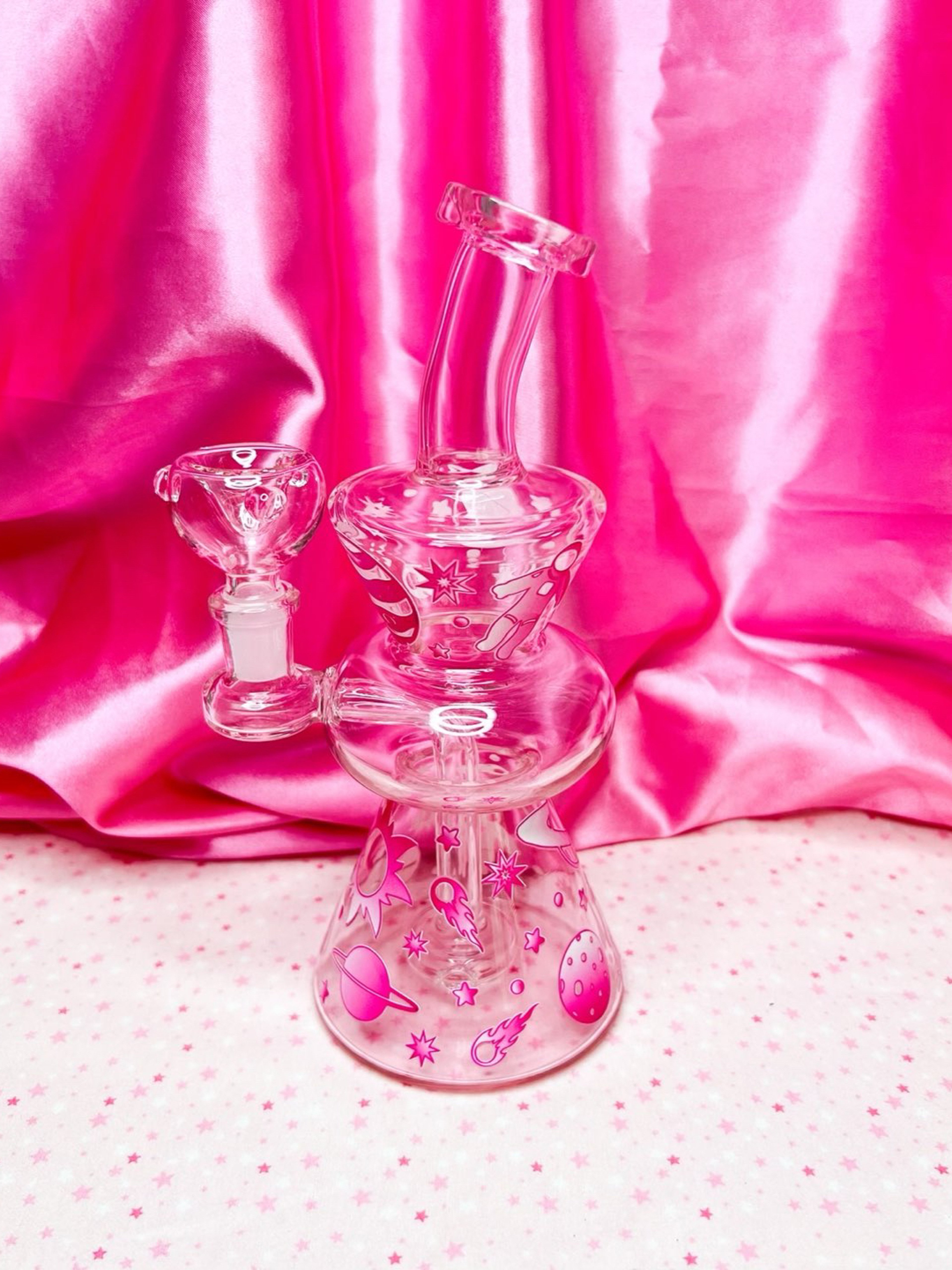 Preview pic of Pink Astronaut Space 8in Water Pipe/Rig