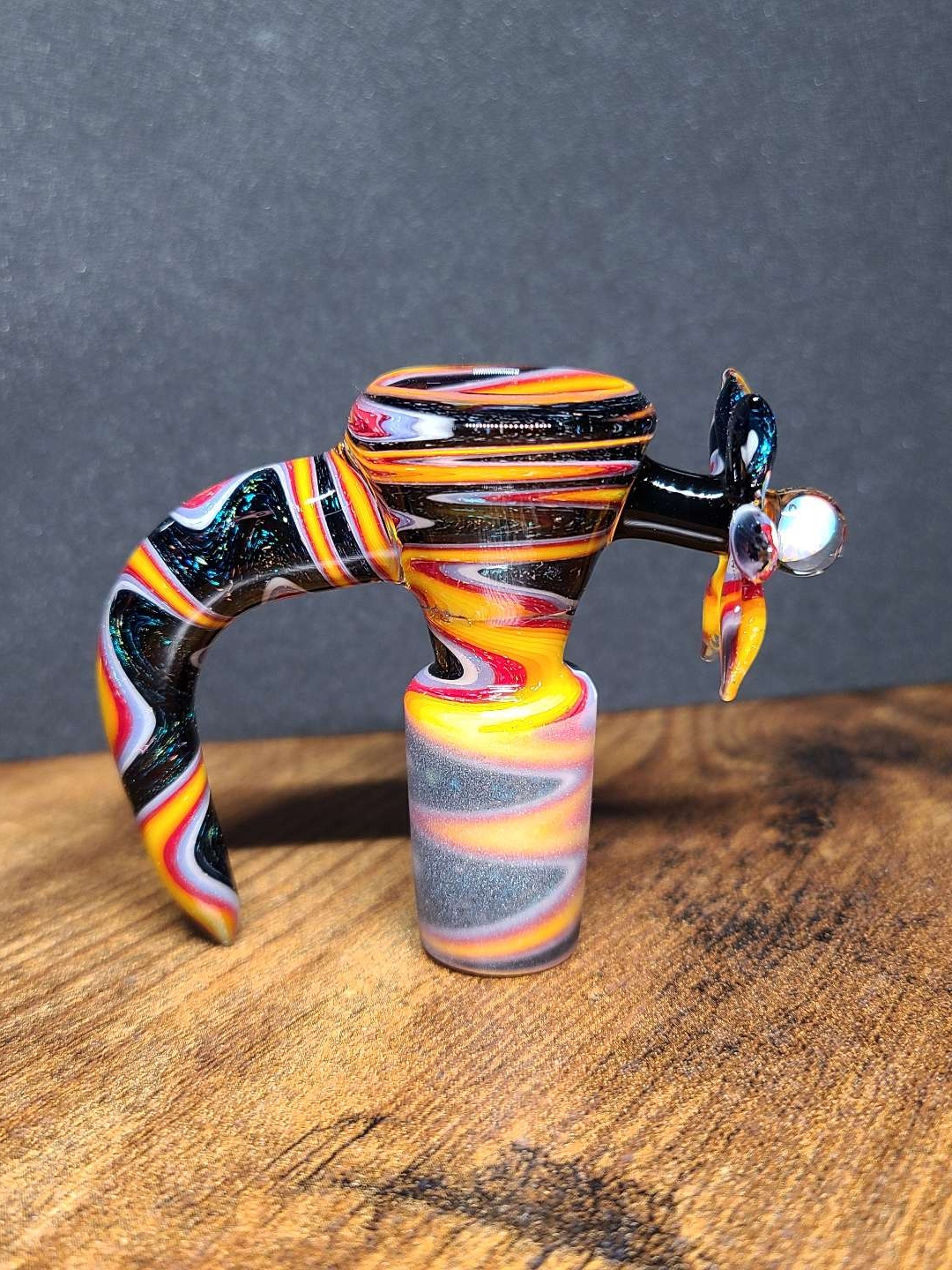 Preview pic of Dichroic over Black Fire 18mm 4-hole