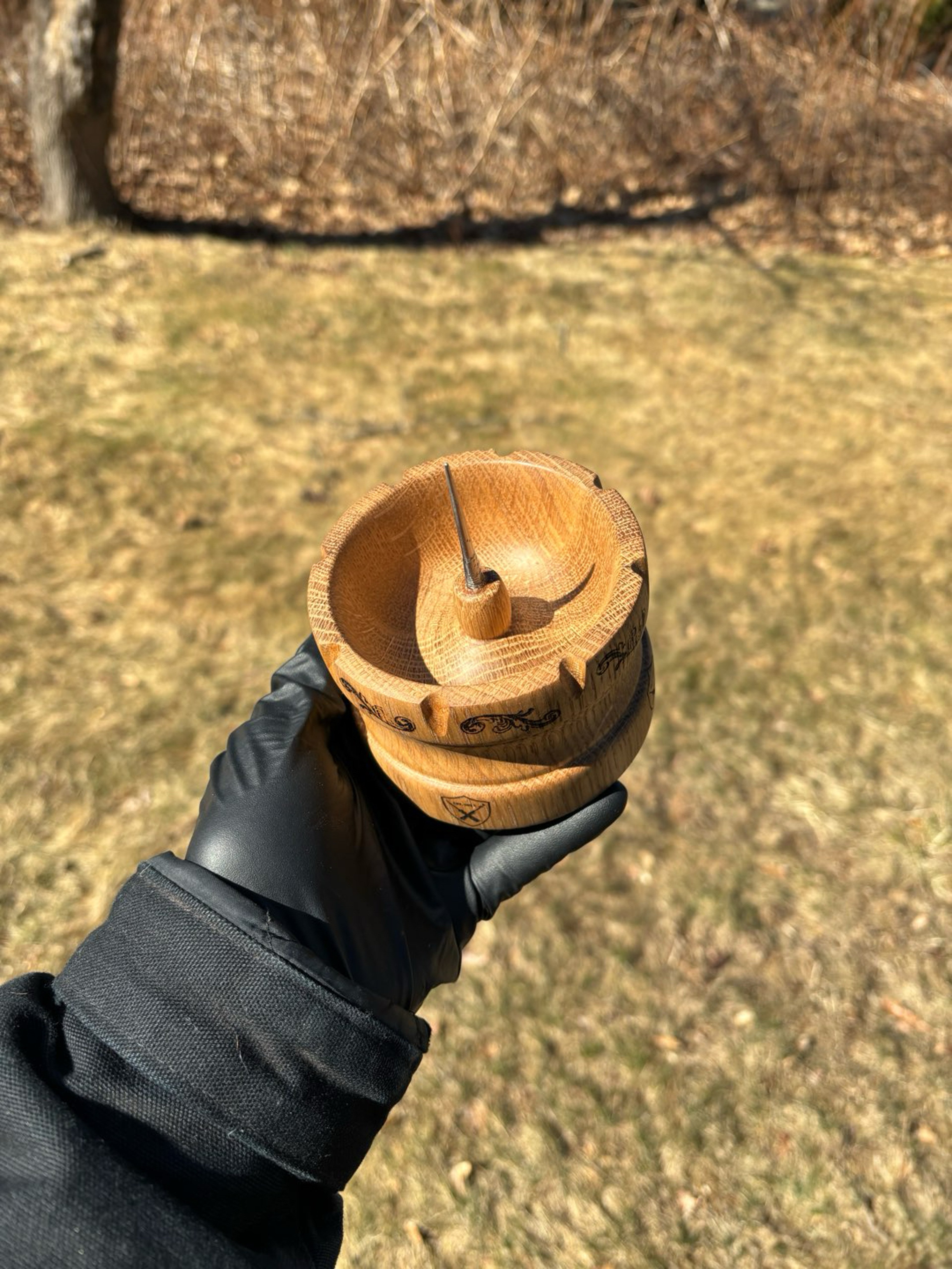 Preview pic of White oak ashtray w poker (2nds)