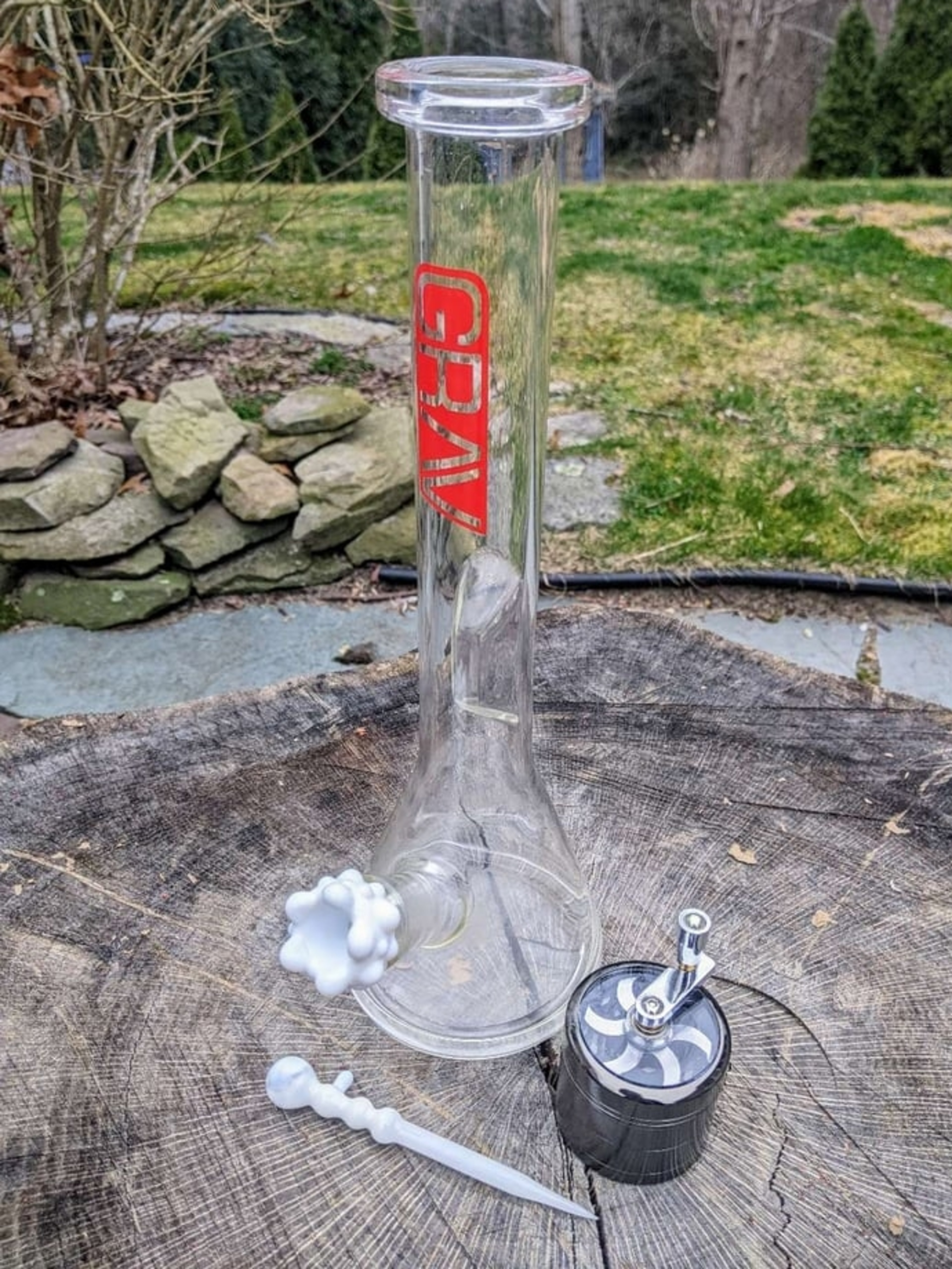 Preview pic of GRAV Bundle! Brand New! Hand Blown Tool/Poker &18mm Slide! SHIPS FREE