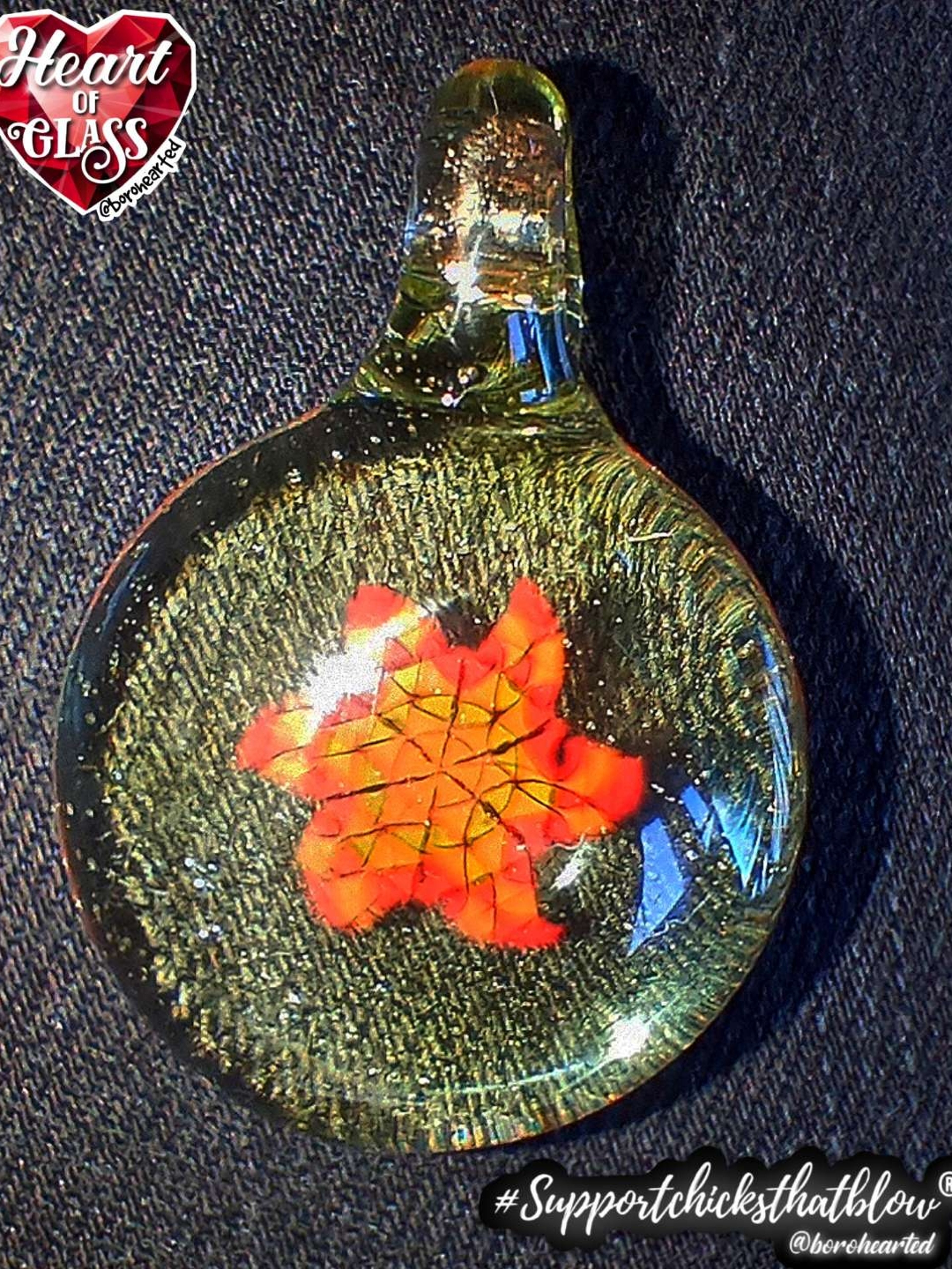 Preview pic of Borohearted Murrine pendant 💛