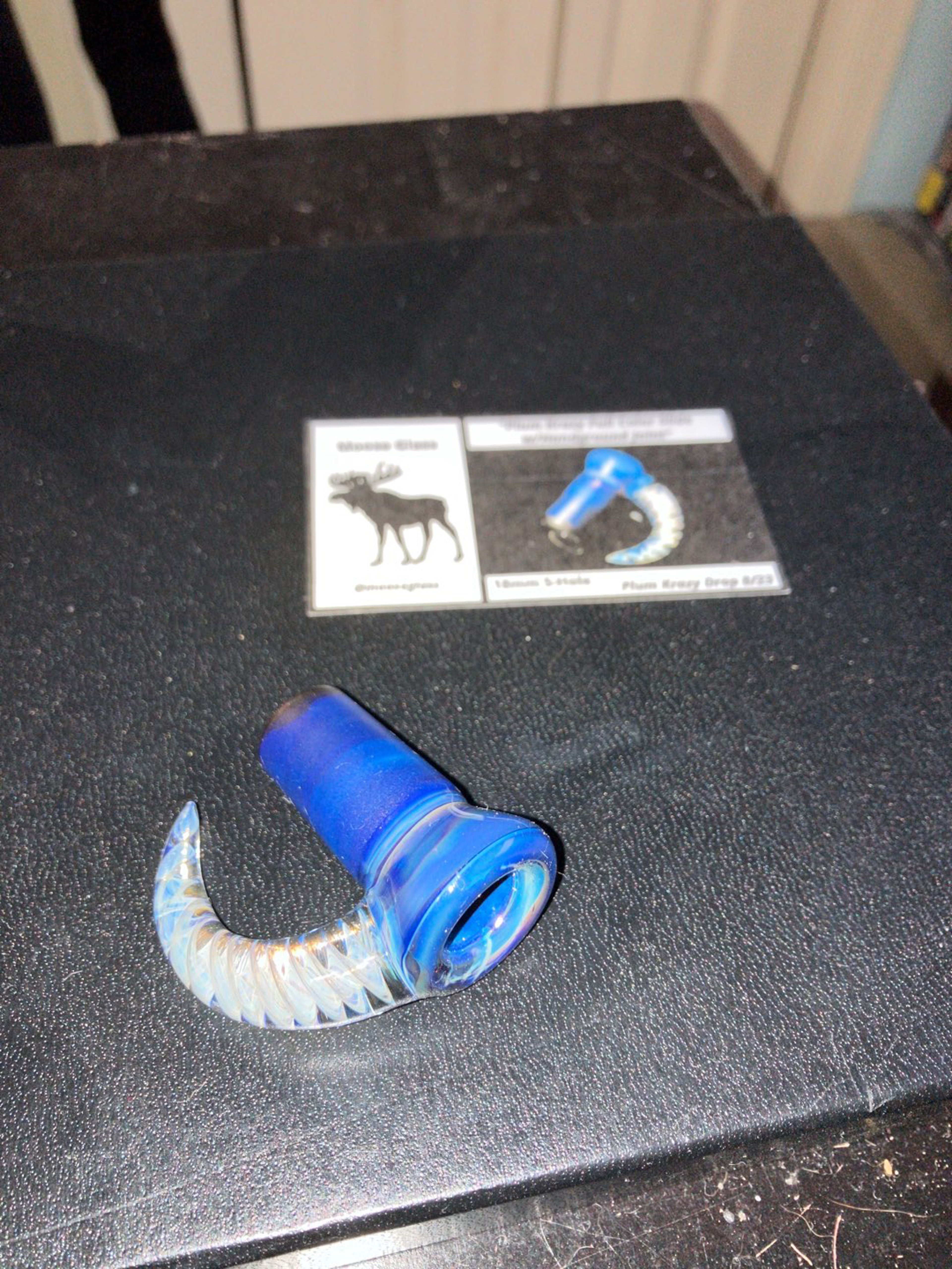 Preview pic of Moose Glass 5 Hole Full Color Plum Krazy Slide