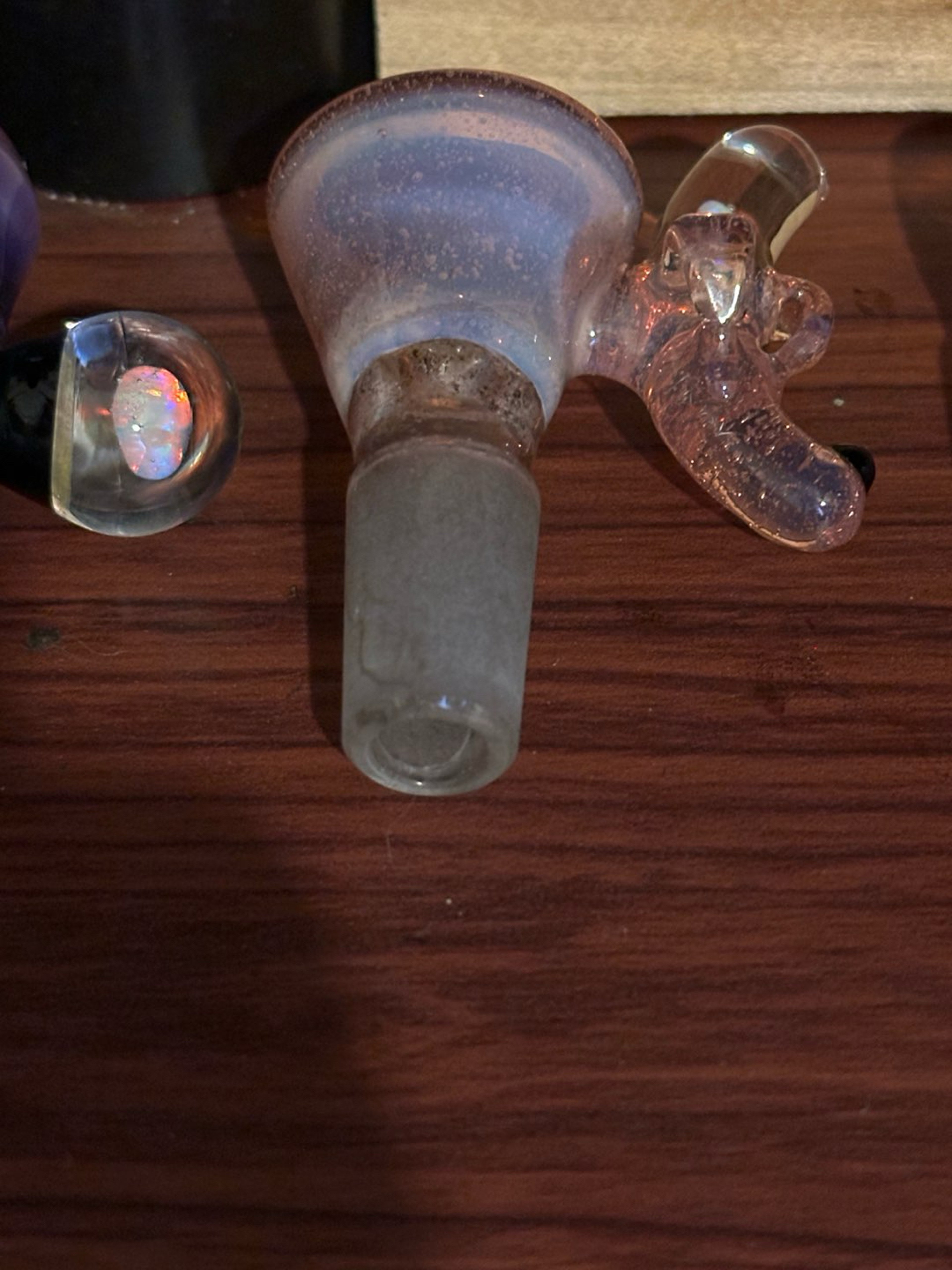 Preview pic of Sunset slyme dippy 14mm 4 hole slide