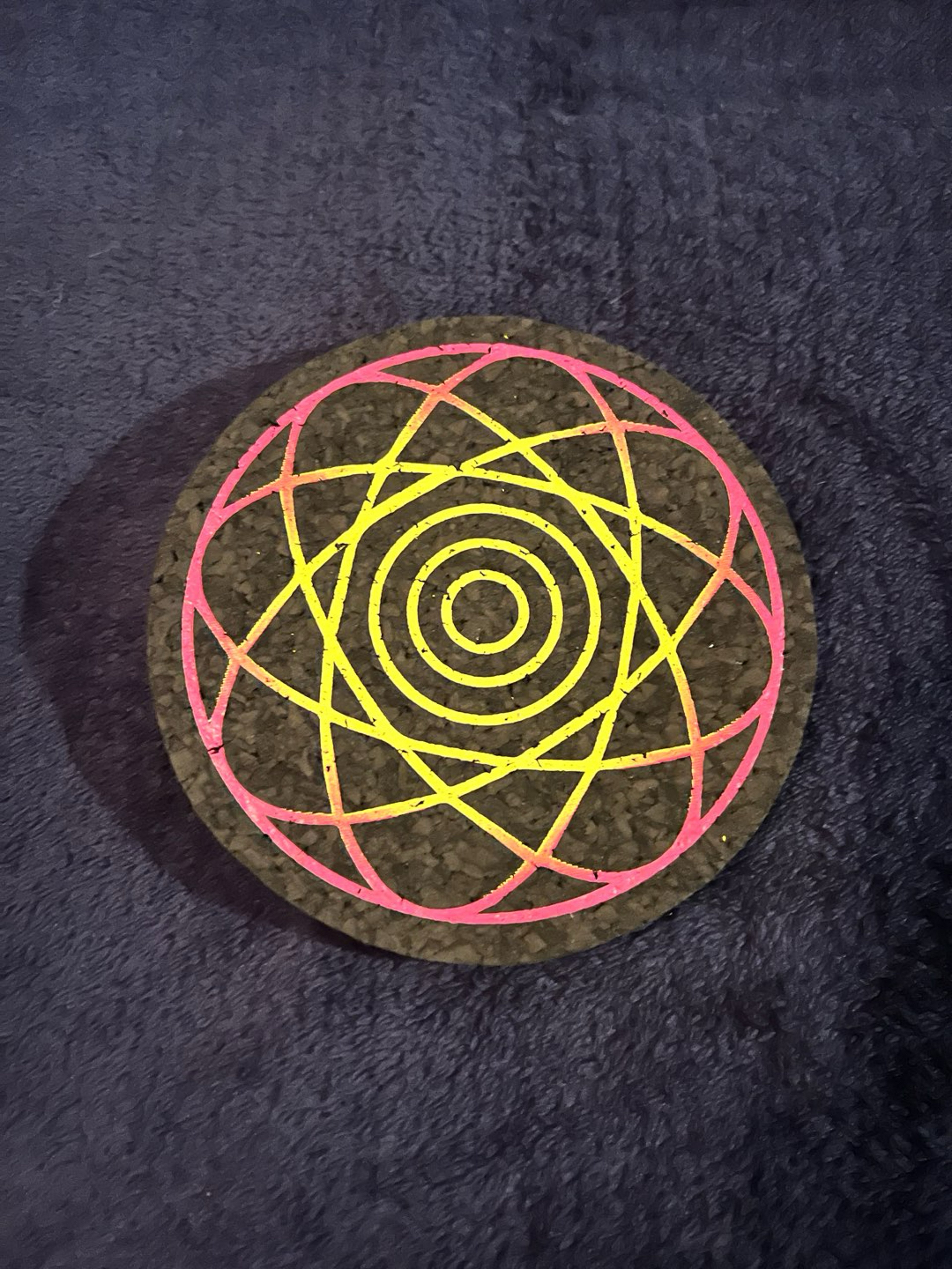 Preview pic of Red/Pink to yellow and Black 5” Mood Mat