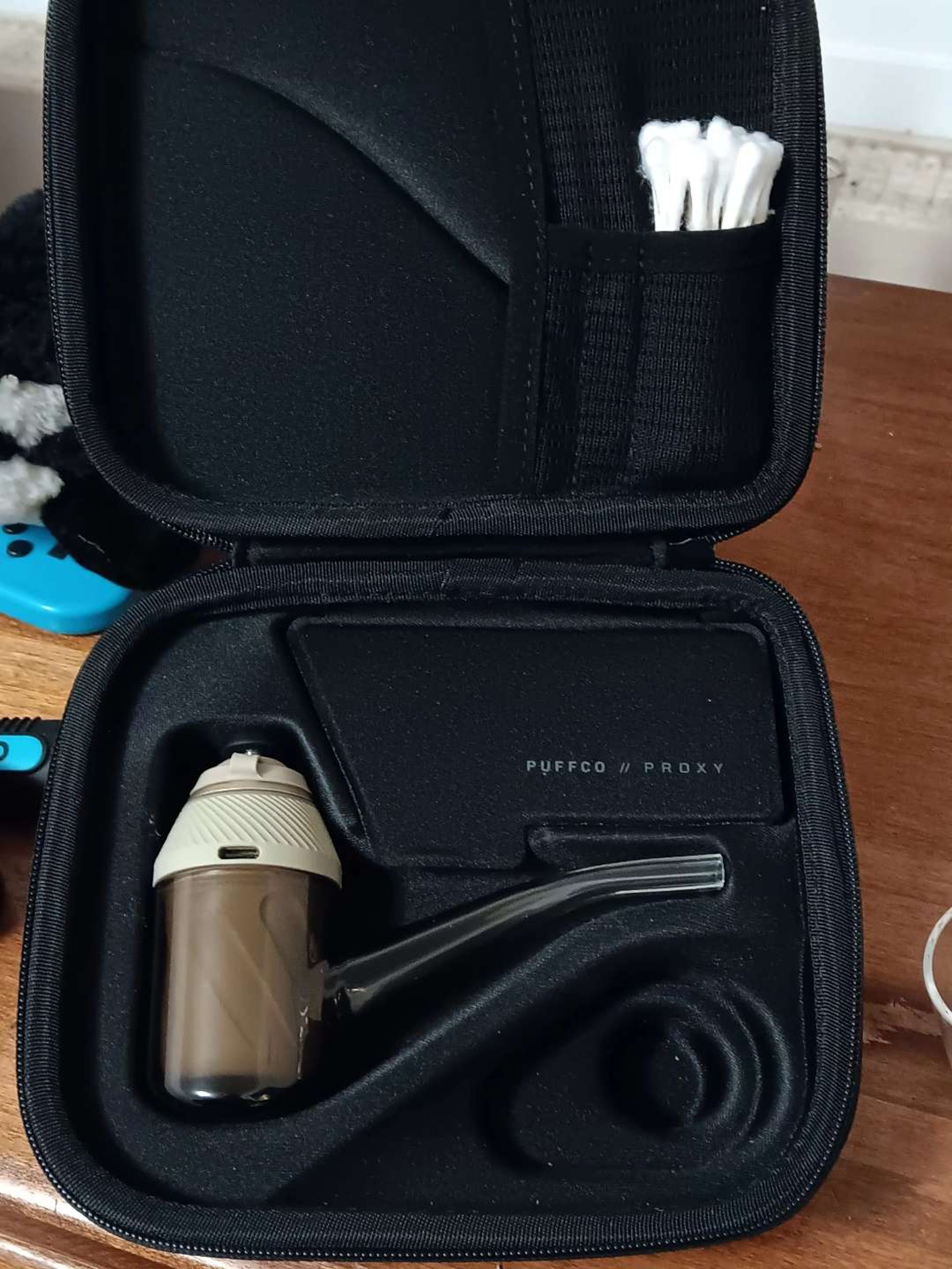 Preview pic of Puffco Proxy Desert edition with joystick cap and aftermarket bubbler