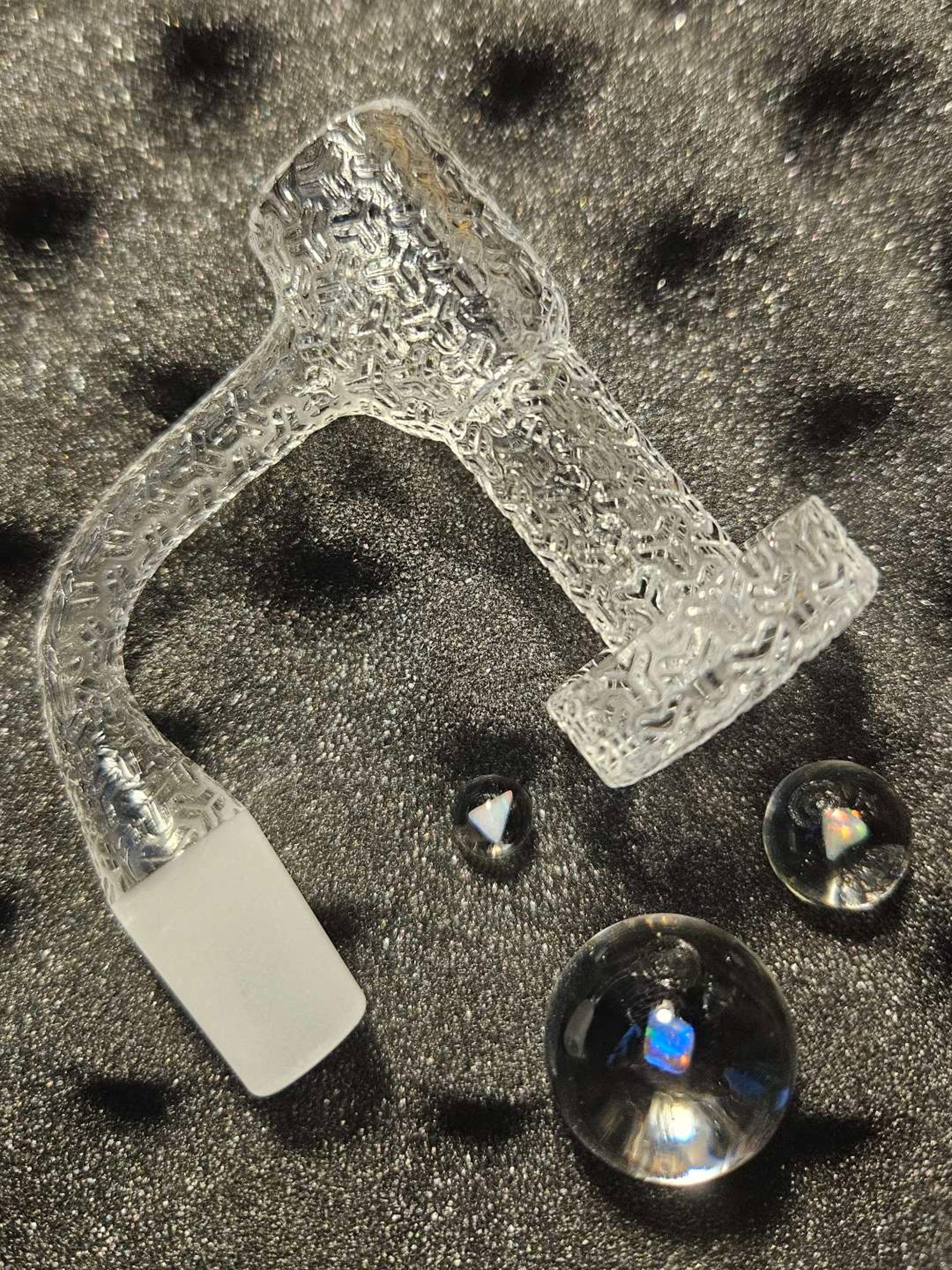Preview pic of 🔥Combo!! 14mm 90° Geometry Etched Slerper w FREE 3 piece floating opal set!