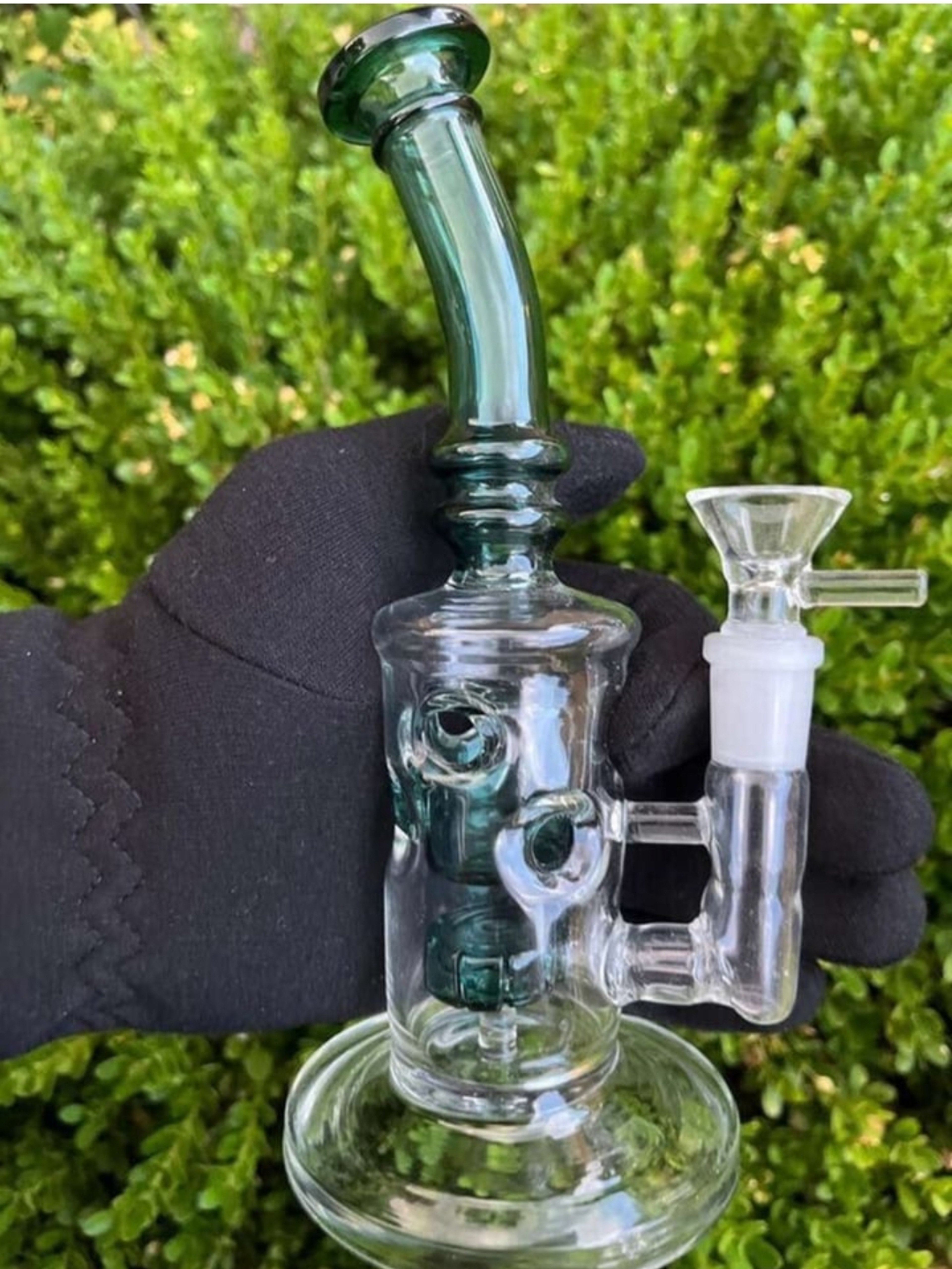 Preview pic of 8" Swiss Cheese Glass Recycler Rig