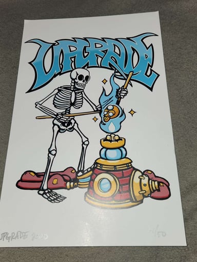 Preview pic of Upgrade glass skeleton shaman glassblower Print