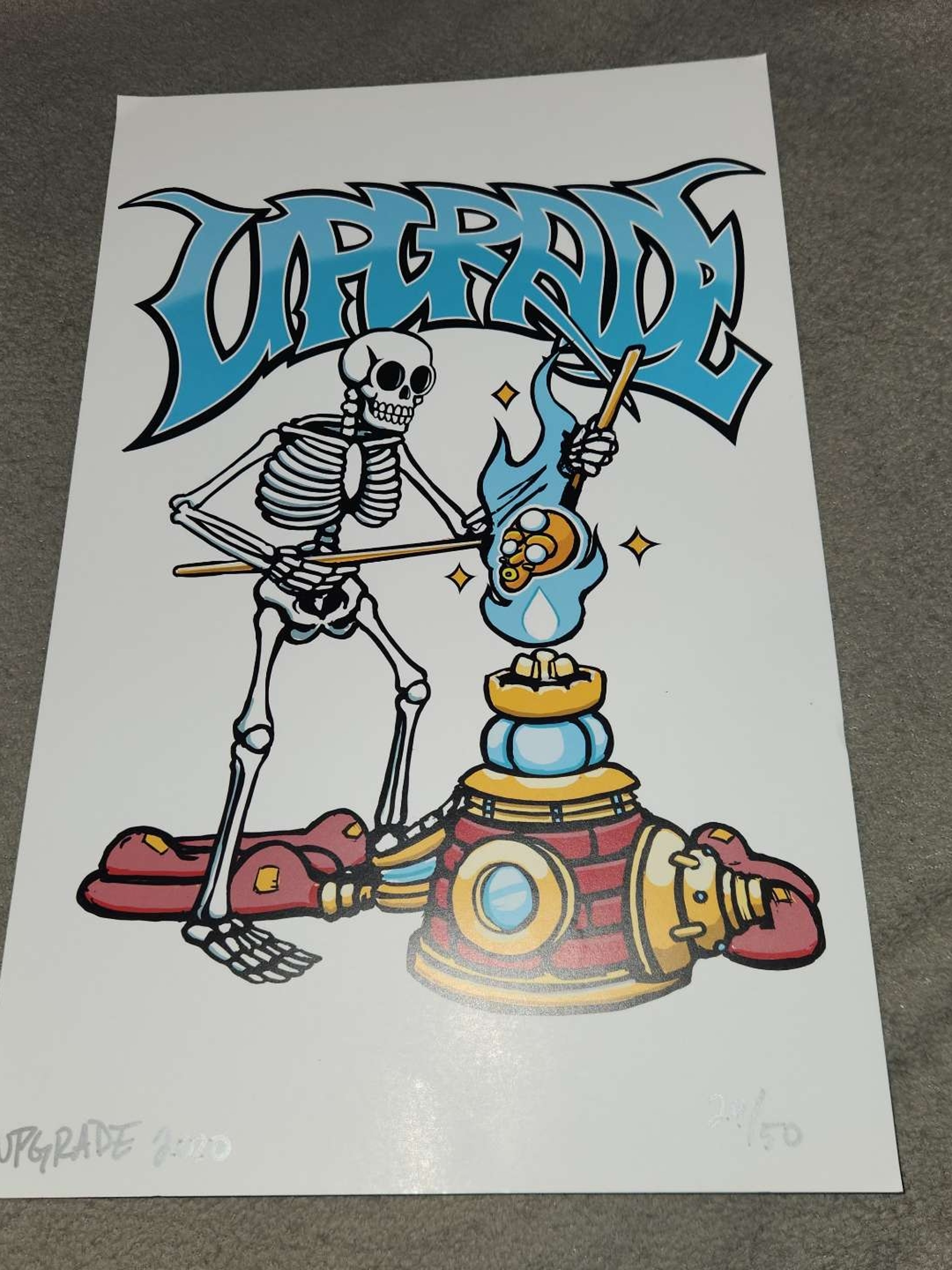 Preview pic of Upgrade glass skeleton shaman glassblower Print