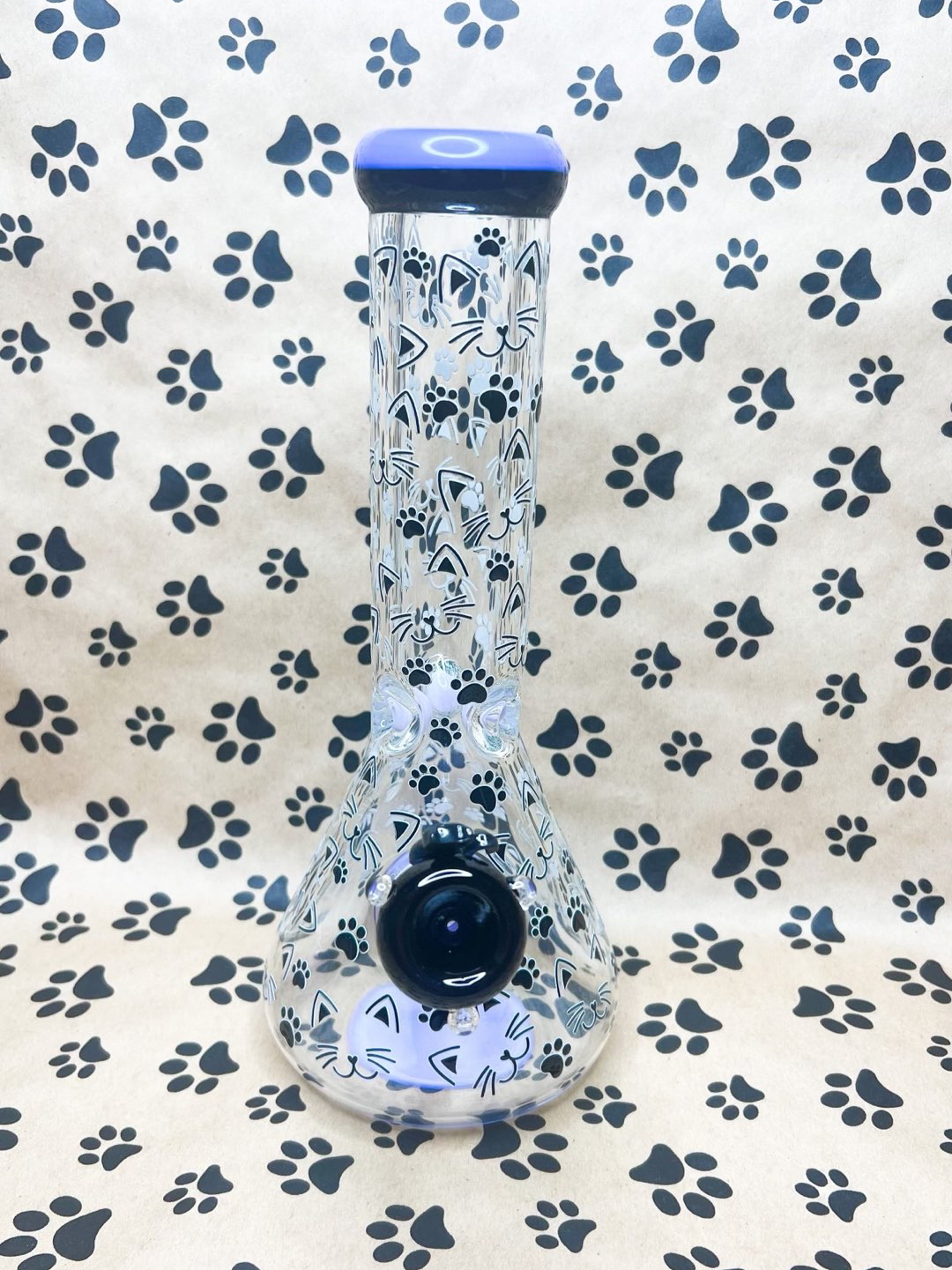 Cute Kitty Cats 12in Beaker Bong image 0