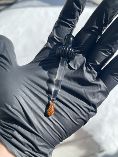 Preview pic of orange sunshine liquid dropper pendant