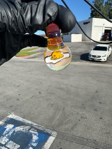 Preview pic of Keys glass amber pendy