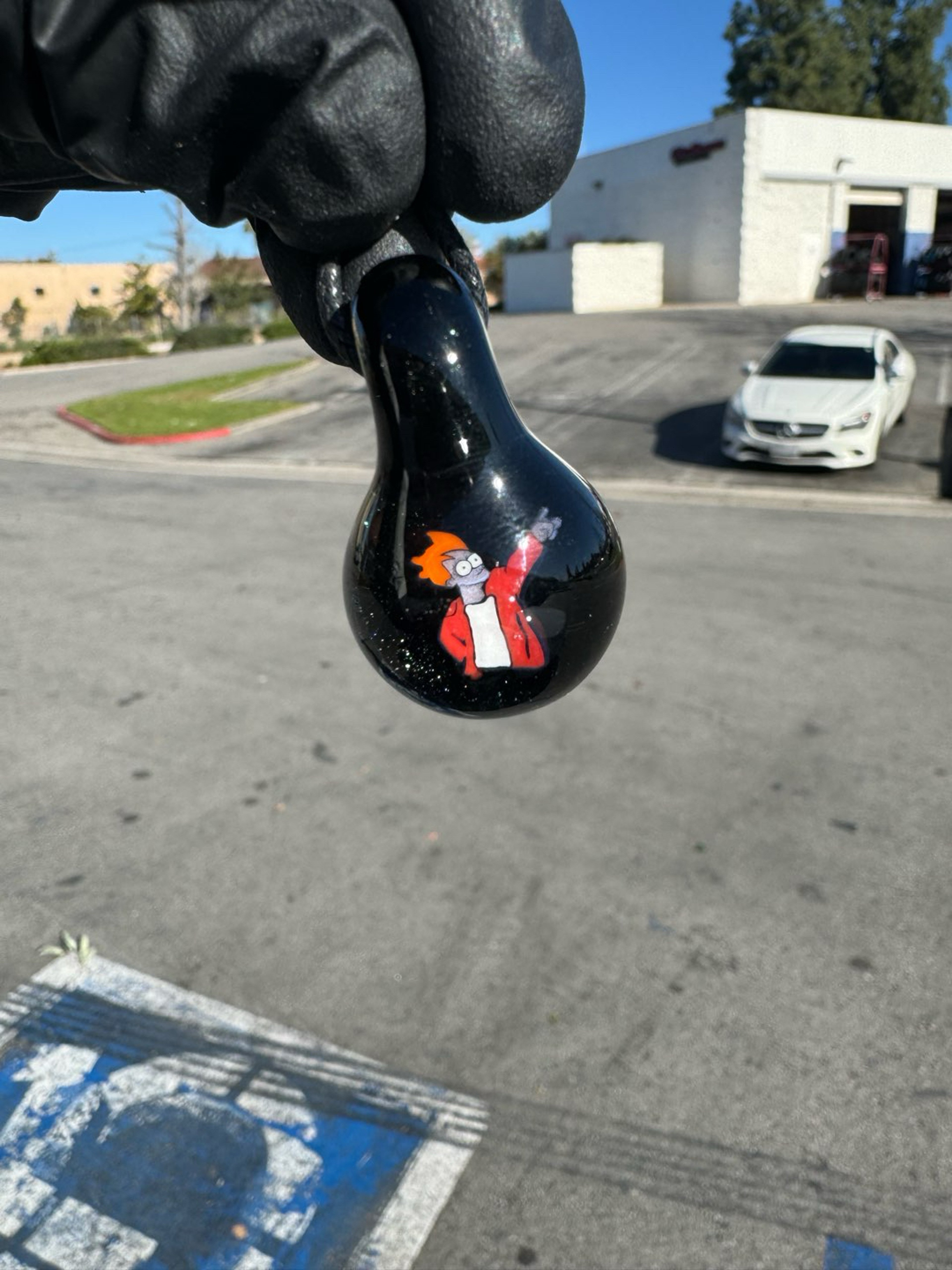 Preview pic of Keys glass black pendy