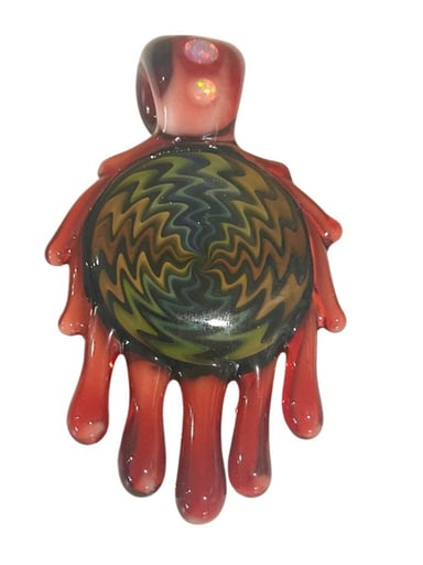Preview pic of Jakers Glass Red Drip Pendant