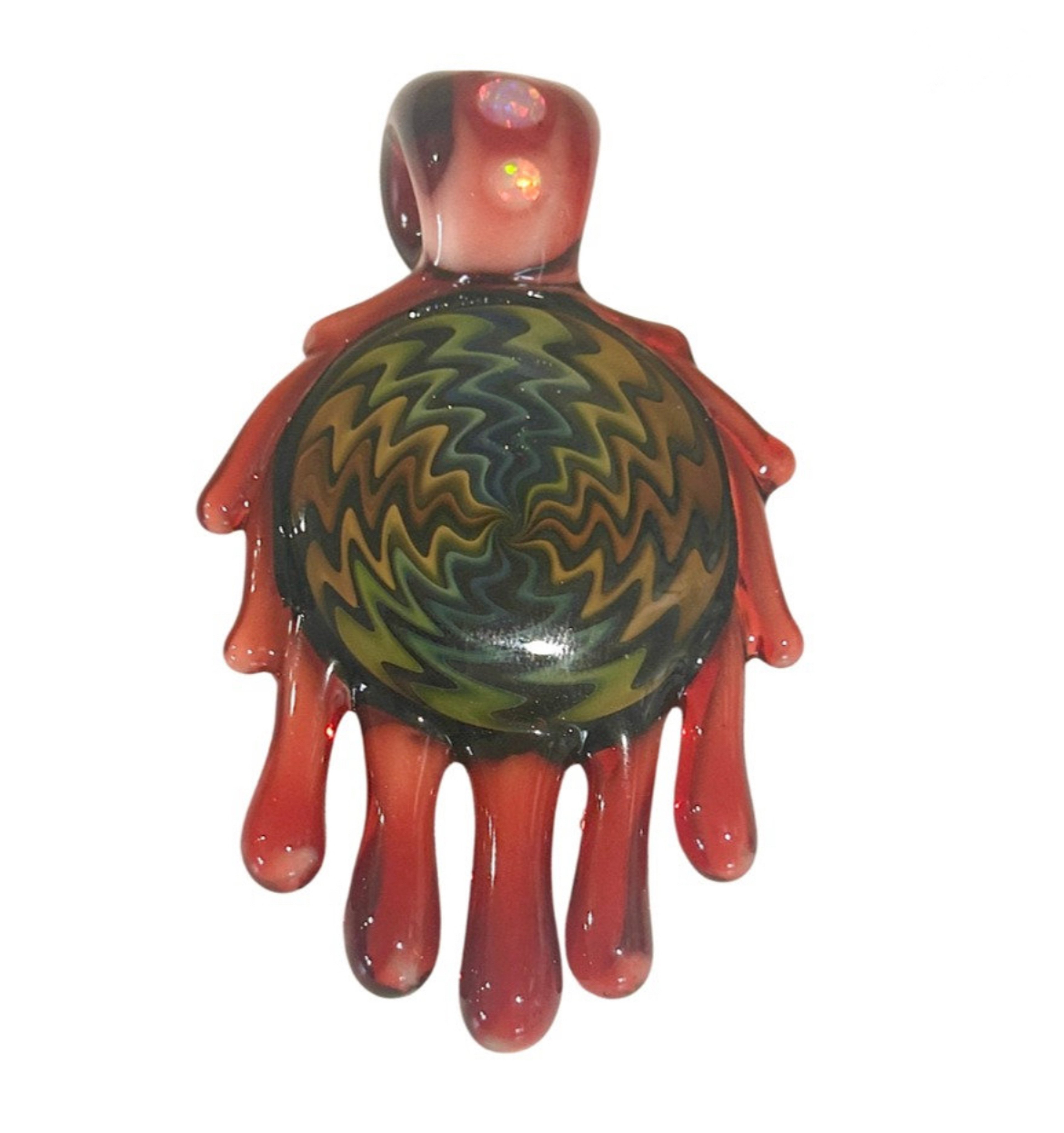 Preview pic of Jakers Glass Red Drip Pendant
