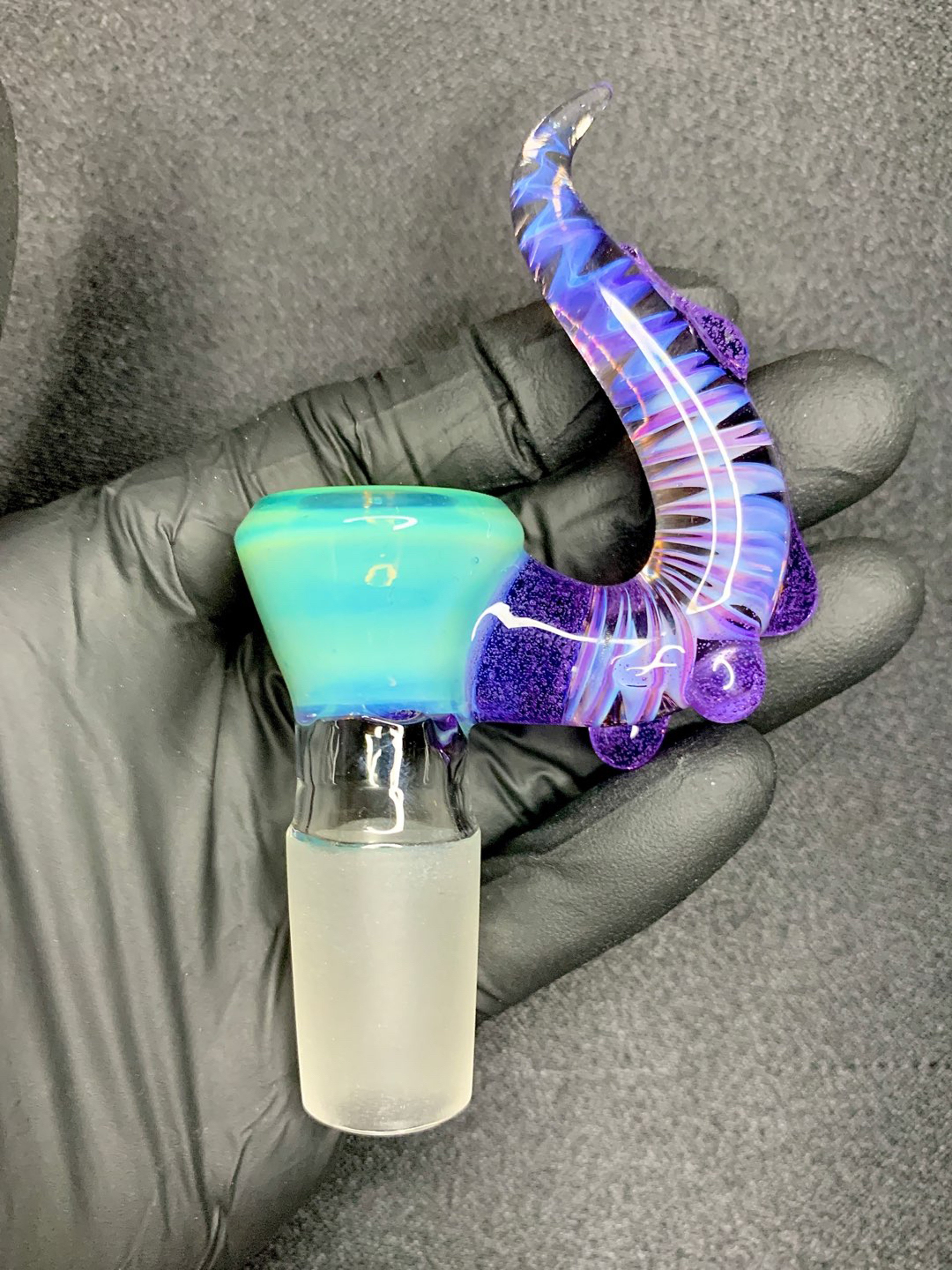 Preview pic of Aquamarine/Purple Lollipop 18mm drip slide
