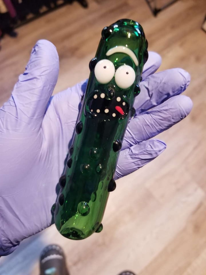 Pickle Rick by Crooks glass Image