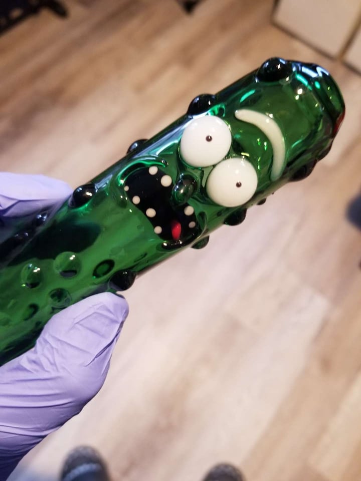 Pickle Rick by Crooks glass Image 2